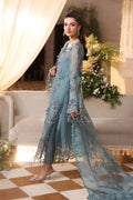 Maria b | Chiffon Formals 26 | MPC-26-106-Slate Blue - by Libasekhas UK - Registered Vendor of : Maria B - 100% Original Designer Dress