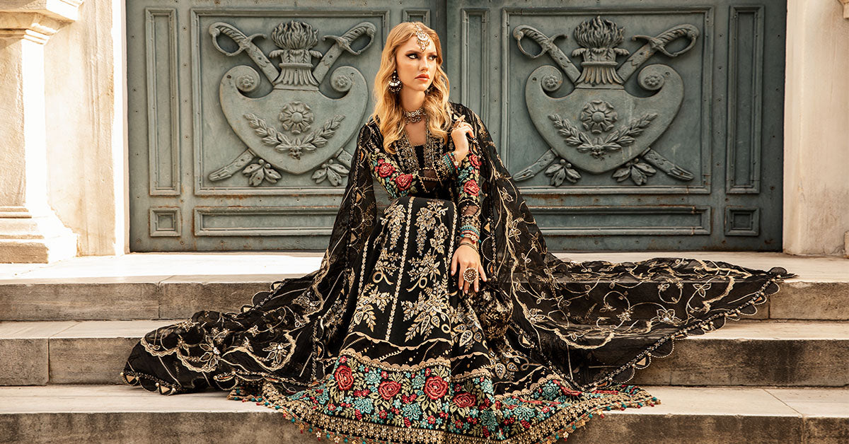 Maria B | Sateen Formals 24 | CST-806 - by - Libasekhas UK - Registered Vendor of : Maria B - 100% Original Designer Dresss