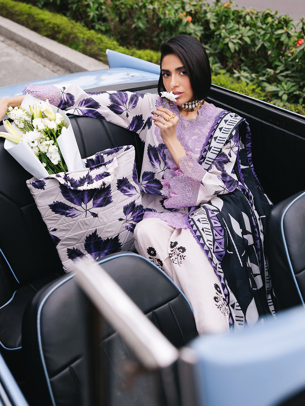 Mahnur | Broadway Luxury Lawn 25 | Lilac - by - Libasekhas UK - Registered Vendor of : Mahnur - 100% Original Designer Dresss