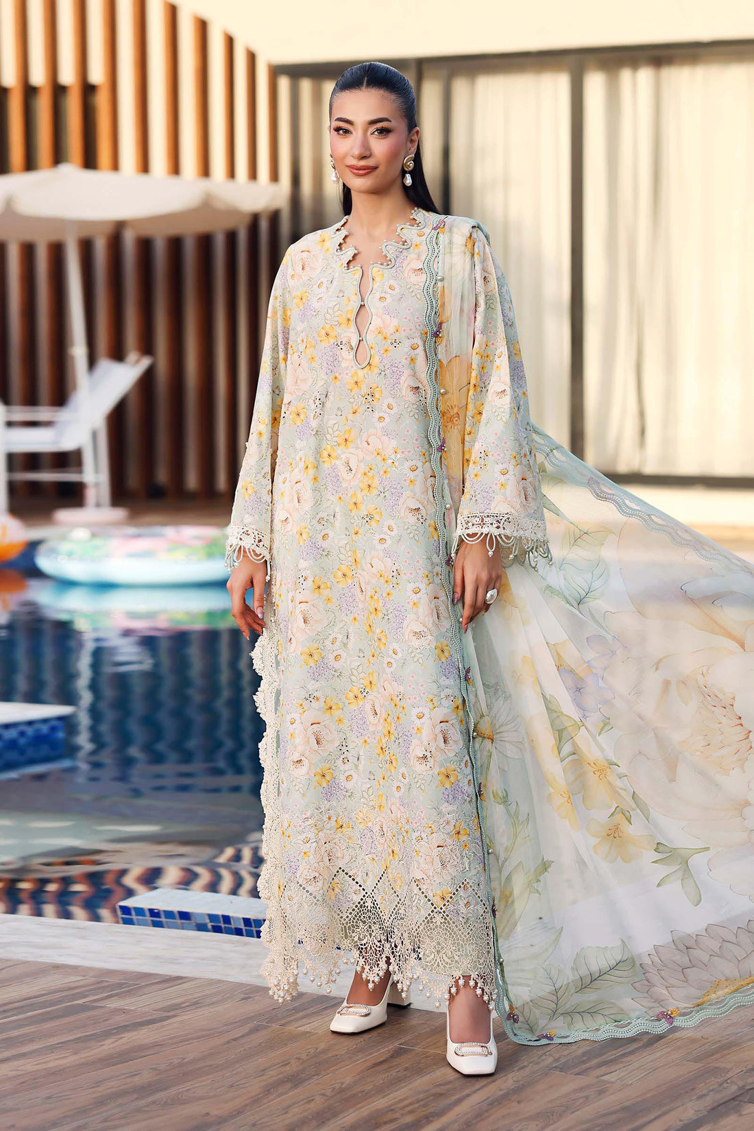 Maria B | M Prints 26 | MPT-3007-A - by Libasekhas UK - Registered Vendor of : Maria B - 100% Original Designer Dress