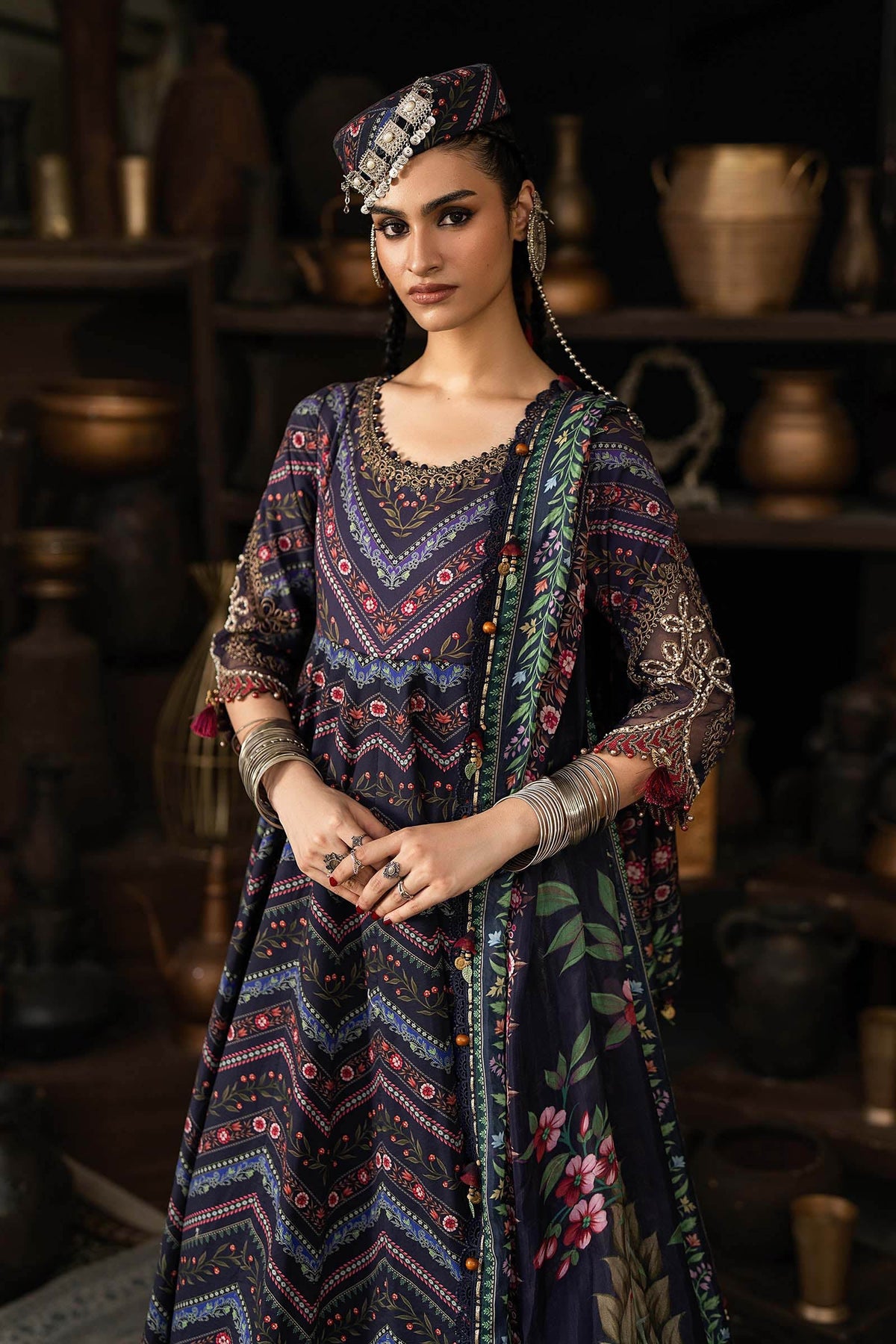 Maria B | M Prints Winter Fall 2026 | MPT-3107-B - by Libasekhas UK - Registered Vendor of : Maria B - 100% Original Designer Dress