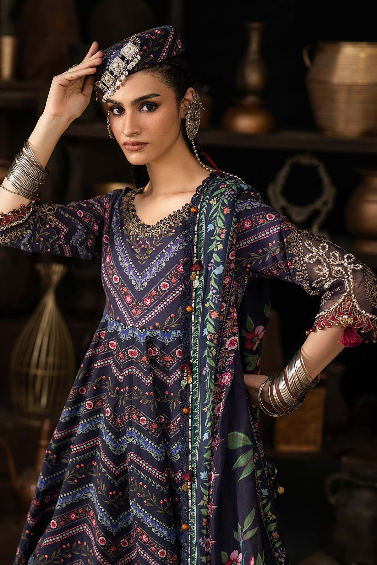 Maria B | M Prints Winter Fall 2026 | MPT-3107-B - by Libasekhas UK - Registered Vendor of : Maria B - 100% Original Designer Dress