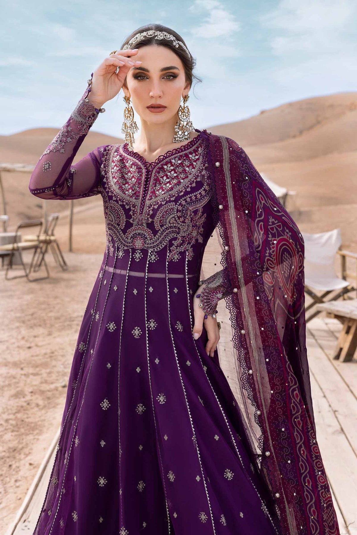 Maria B | Luxury Lawn 25 | D-2507-B - by - Libasekhas UK - Registered Vendor of : Maria B - 100% Original Designer Dresss