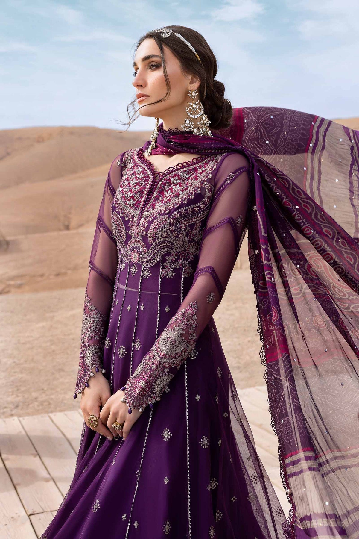 Maria B | Luxury Lawn 25 | D-2507-B - by - Libasekhas UK - Registered Vendor of : Maria B - 100% Original Designer Dresss