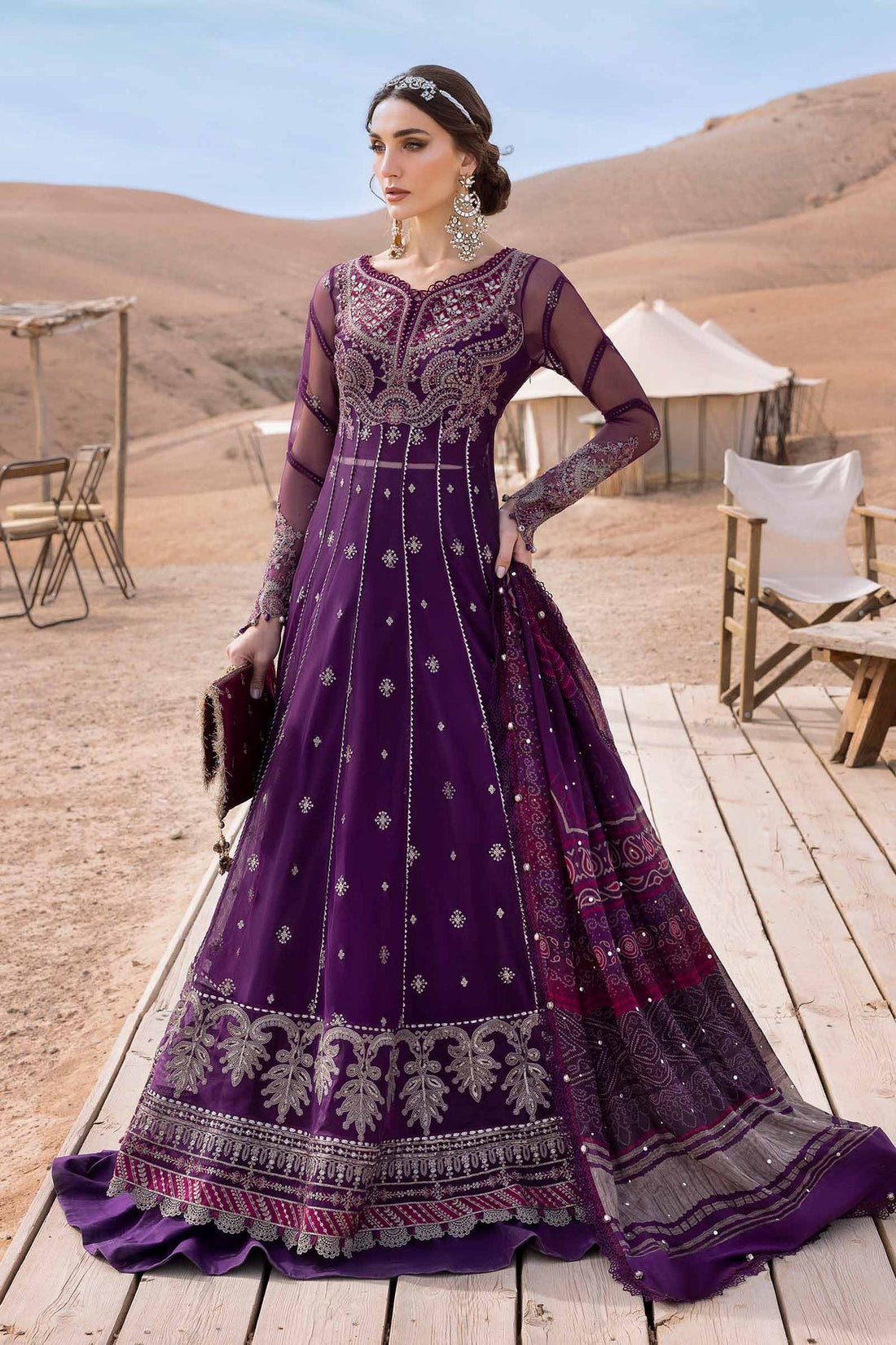 Maria B | Luxury Lawn 25 | D-2507-B - by - Libasekhas UK - Registered Vendor of : Maria B - 100% Original Designer Dresss