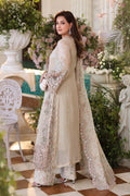Maria b | Chiffon Formals 26 | MPC-26-107-Ivory Beige - by Libasekhas UK - Registered Vendor of : Maria B - 100% Original Designer Dress