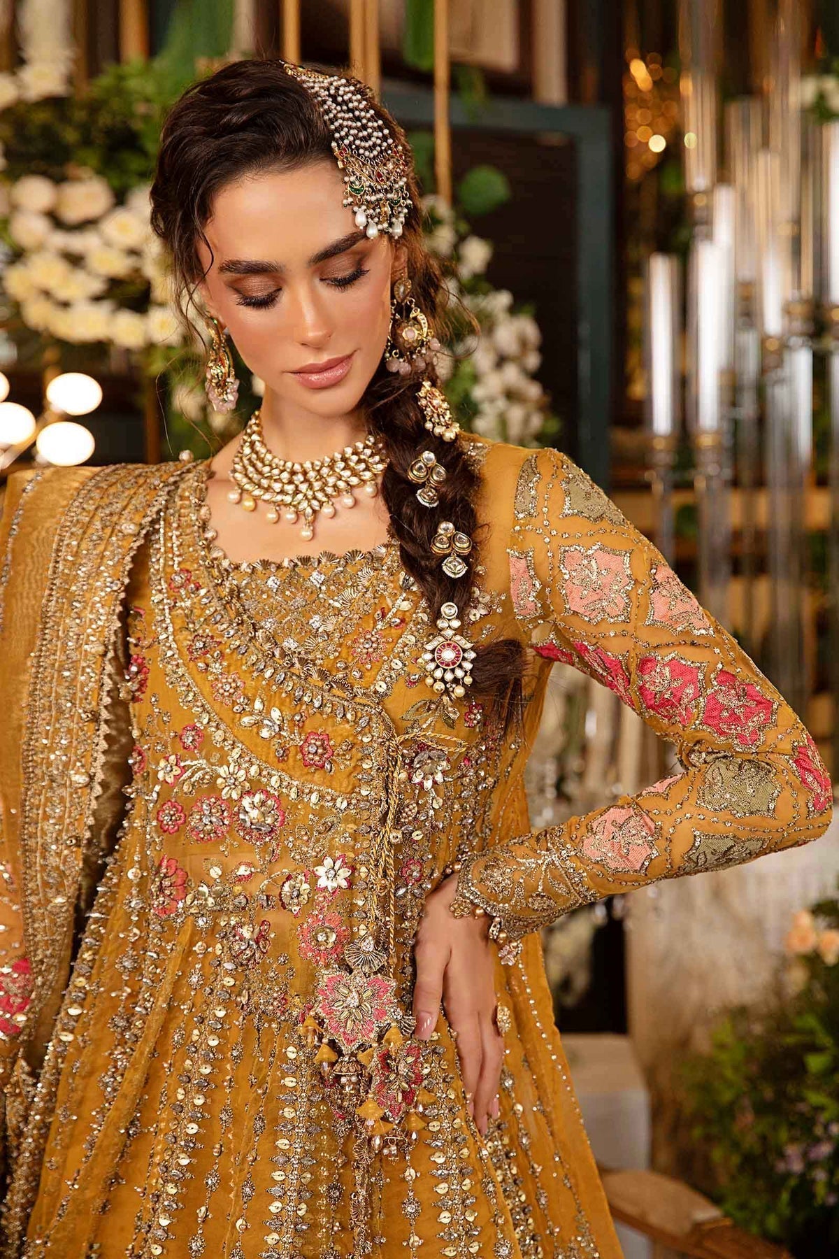 Maria B | Mbroidered Formals 24 | Organza Suit | BD-2907 - by - Libasekhas UK - Registered Vendor of : Maria B - 100% Original Designer Dresss