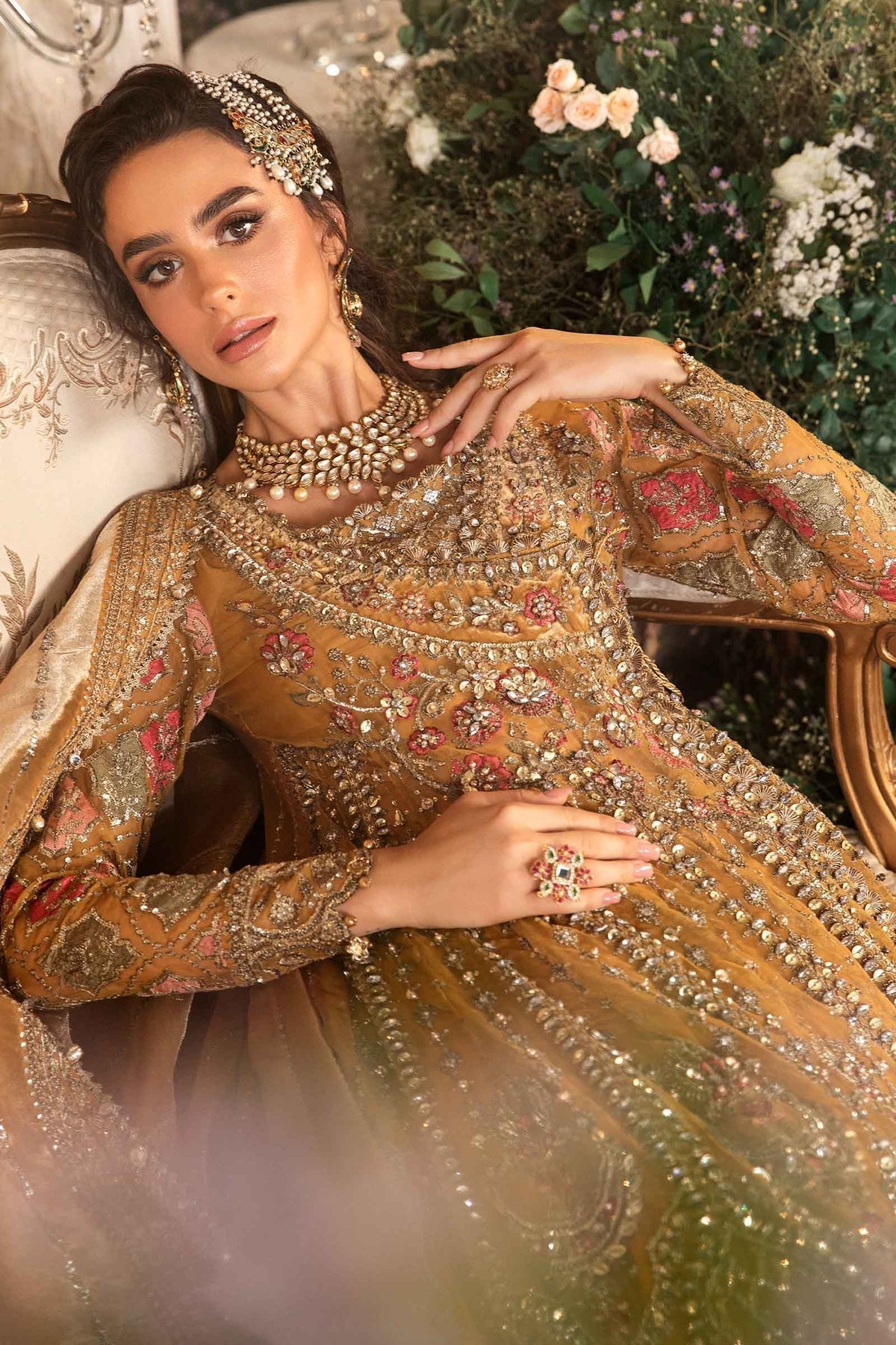 Maria B | Mbroidered Formals 24 | Organza Suit | BD-2907 - by - Libasekhas UK - Registered Vendor of : Maria B - 100% Original Designer Dresss