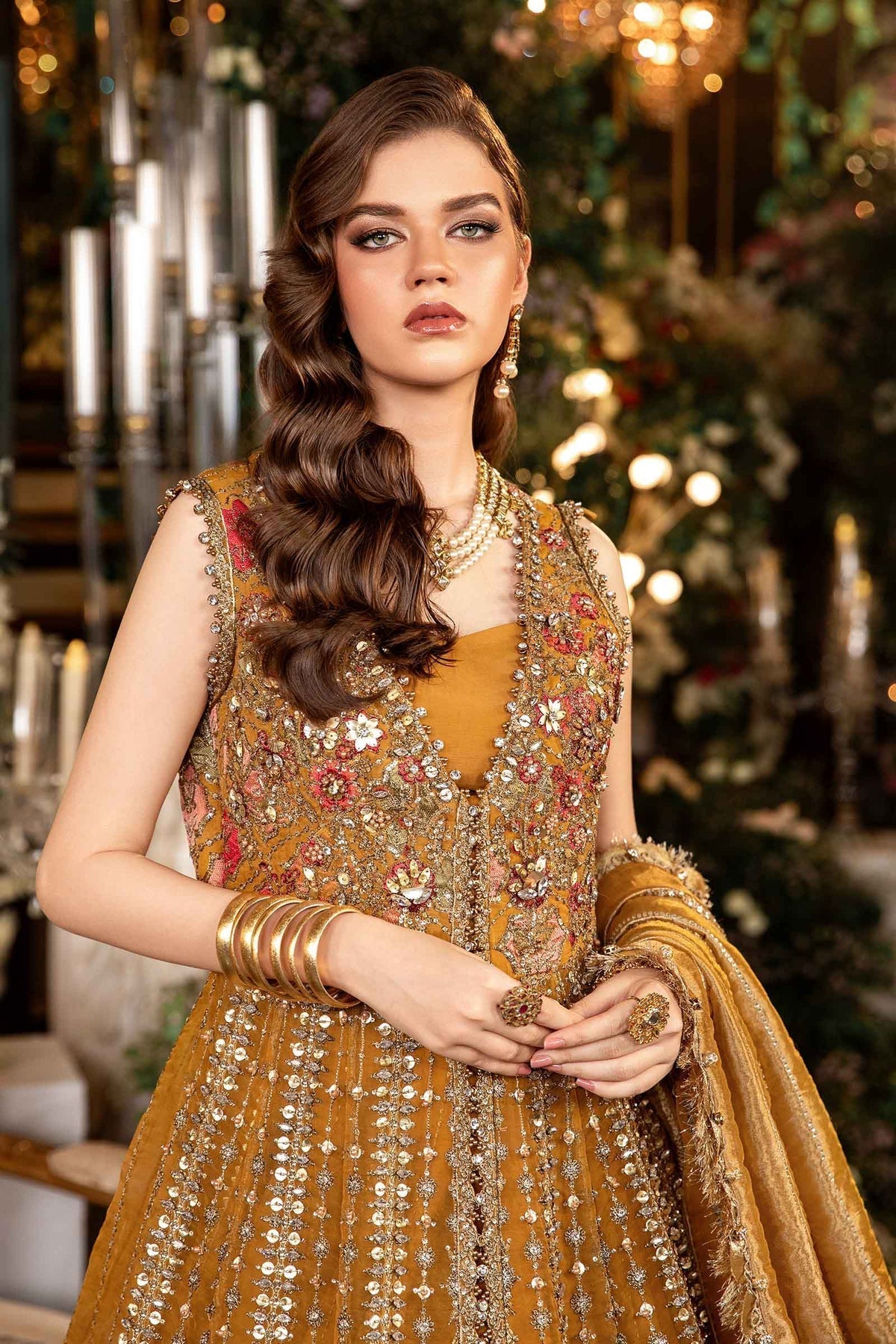 Maria B | Mbroidered Formals 24 | Organza Suit | BD-2907 - by - Libasekhas UK - Registered Vendor of : Maria B - 100% Original Designer Dresss