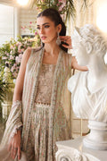 Maria b | Chiffon Formals 26 | MPC-26-107-Ivory Beige - by Libasekhas UK - Registered Vendor of : Maria B - 100% Original Designer Dress