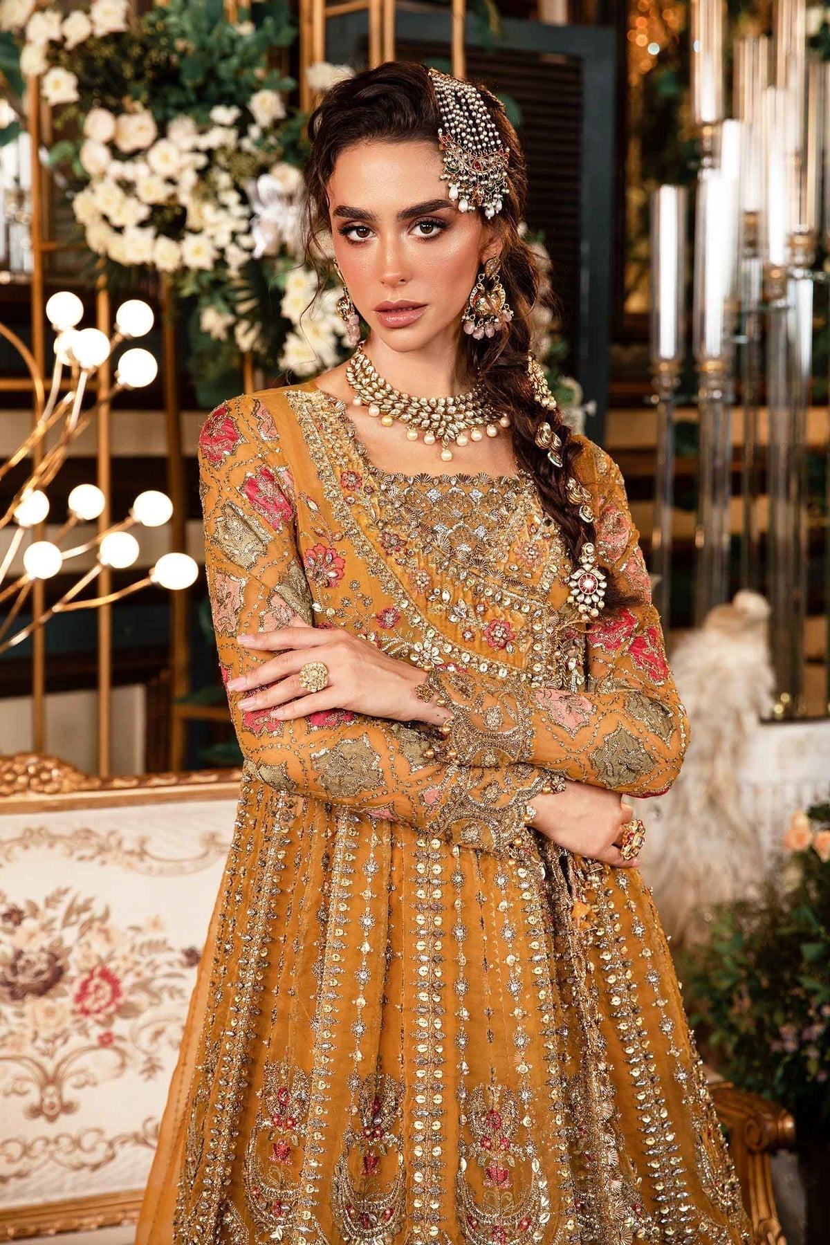 Maria B | Mbroidered Formals 24 | Organza Suit | BD-2907 - by - Libasekhas UK - Registered Vendor of : Maria B - 100% Original Designer Dresss