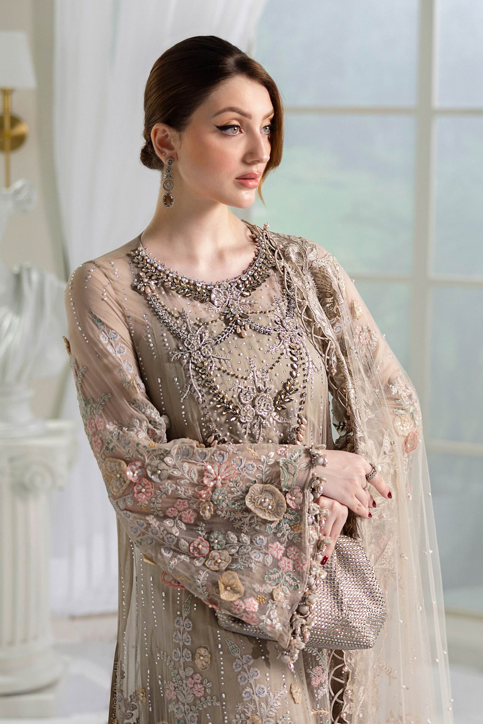 Maria B | Chiffon Formals 25 | MPC-25-107 - by Libasekhas UK - Registered Vendor of : Maria B - 100% Original Designer Dress