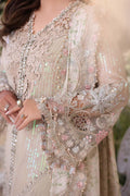 Maria b | Chiffon Formals 26 | MPC-26-107-Ivory Beige - by Libasekhas UK - Registered Vendor of : Maria B - 100% Original Designer Dress