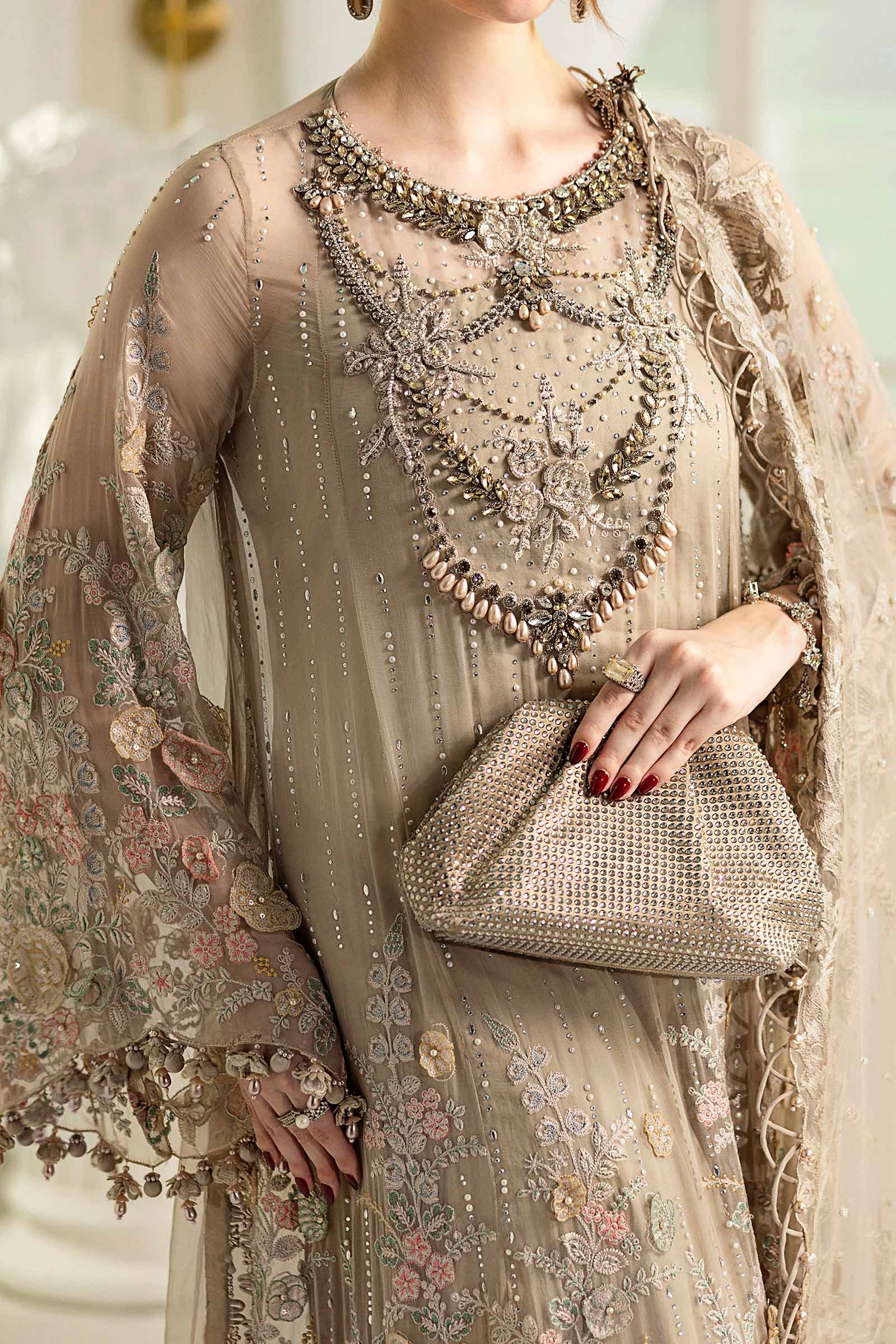 Maria B | Chiffon Formals 25 | MPC-25-107 - by Libasekhas UK - Registered Vendor of : Maria B - 100% Original Designer Dress