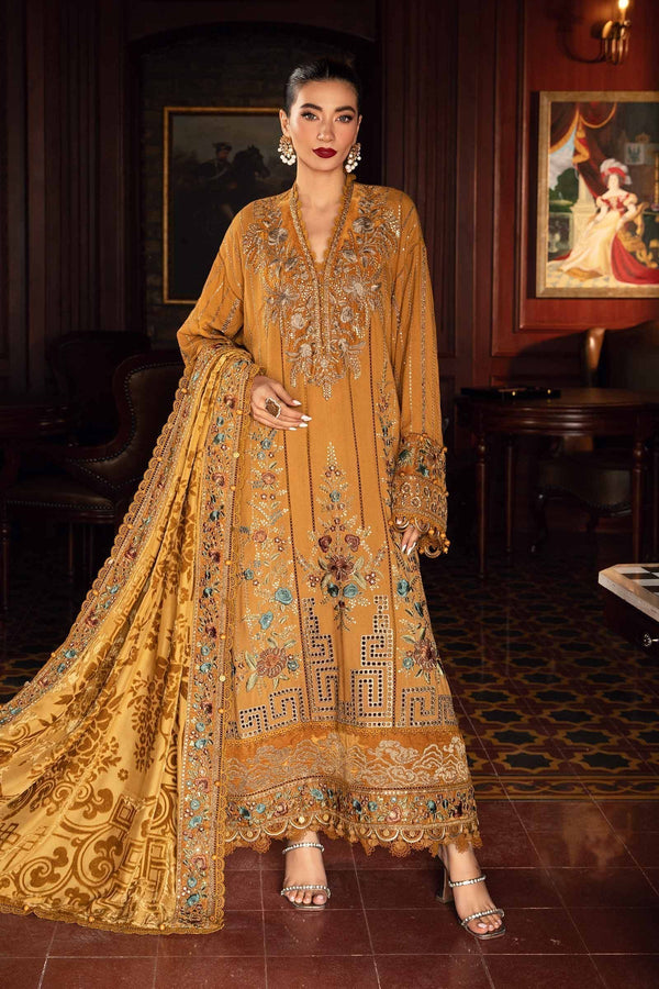 Maria B | Winter Luxe 24 | Velvet DL-1207 - by - Libasekhas UK - Registered Vendor of : Maria B - 100% Original Designer Dresss