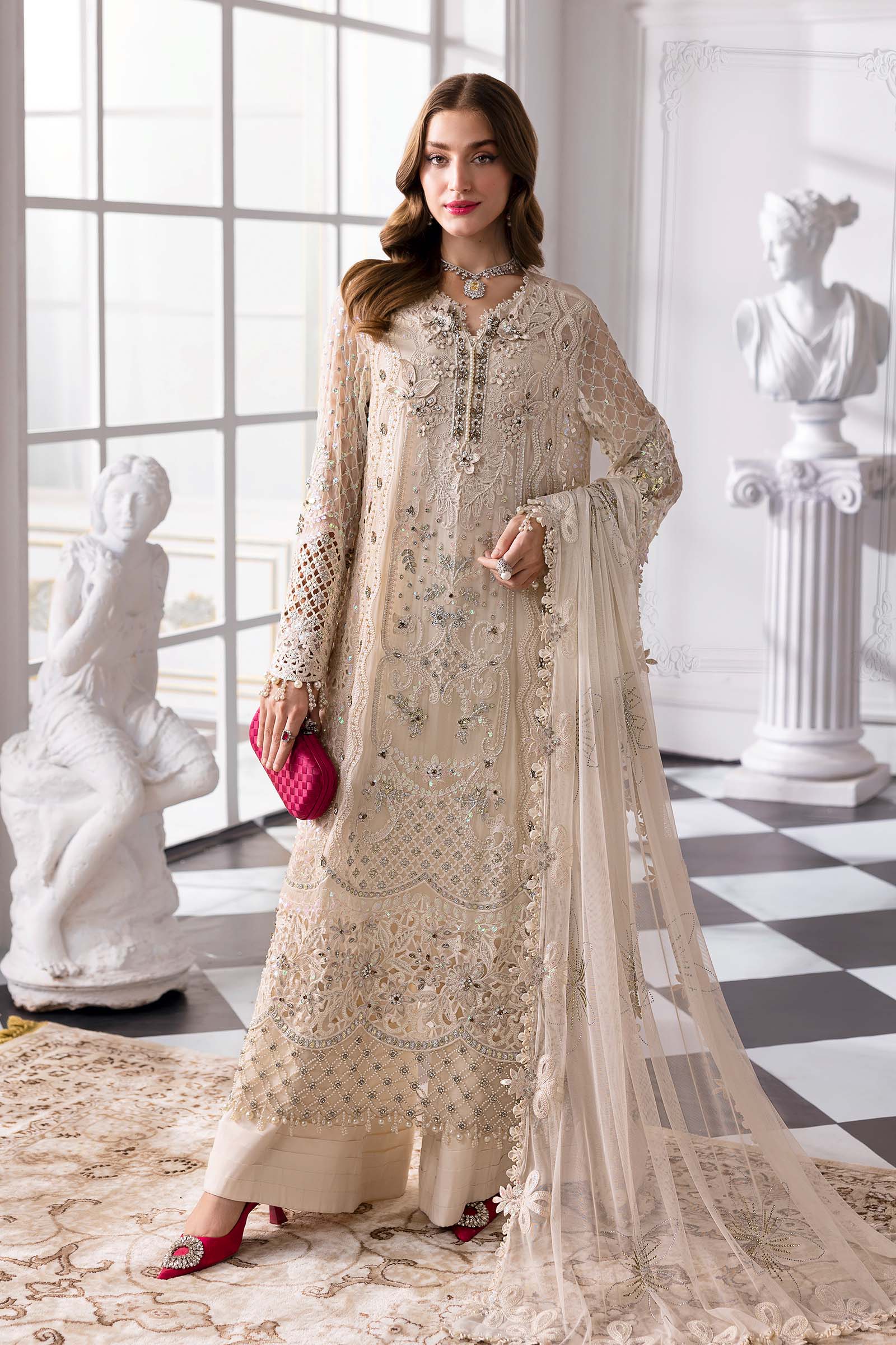 Maria B | Mbroidered 2025 | BD-3007 - by - Libasekhas UK - Registered Vendor of : Maria B - 100% Original Designer Dresss