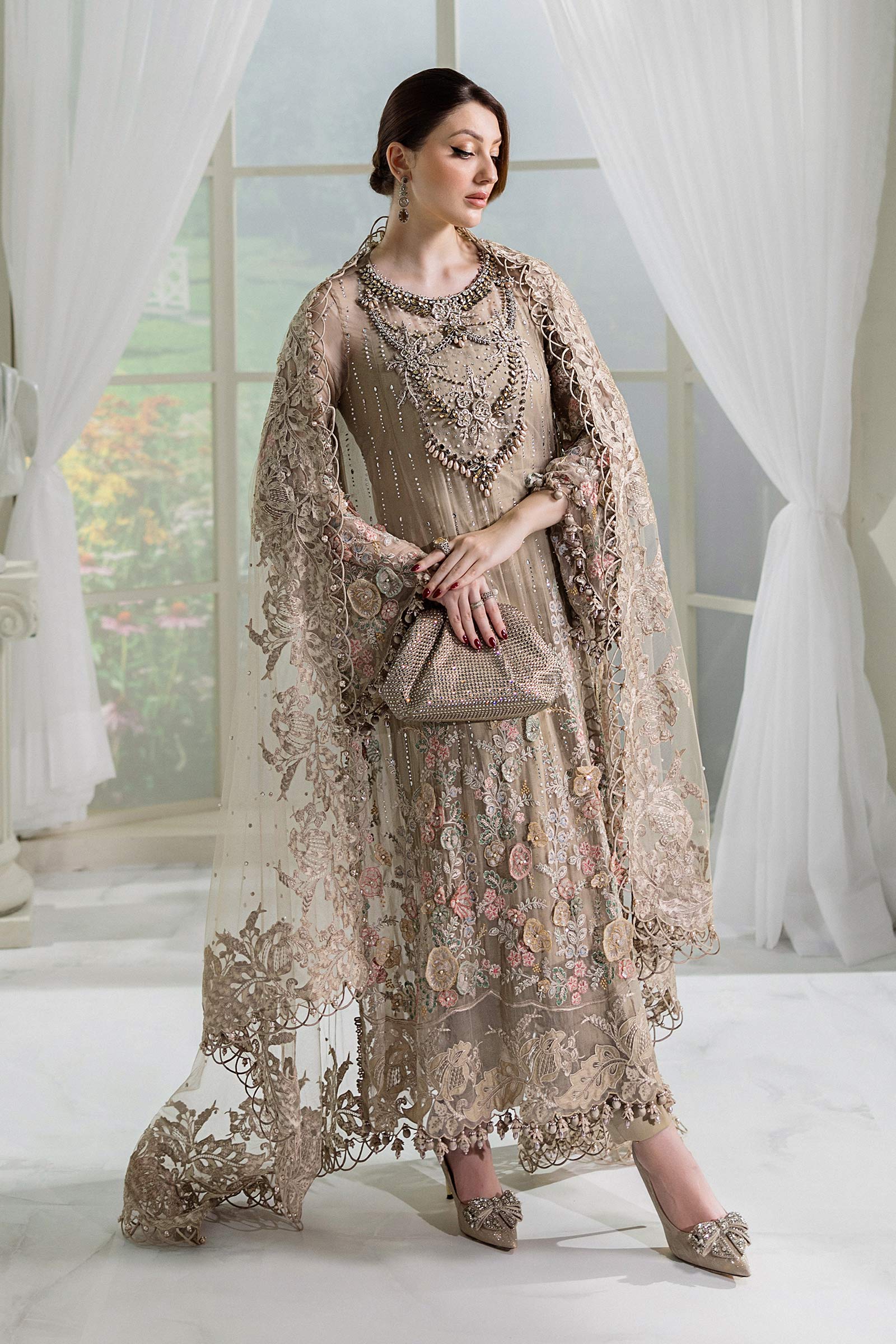 Maria B | Chiffon Formals 25 | MPC-25-107 - by Libasekhas UK - Registered Vendor of : Maria B - 100% Original Designer Dress