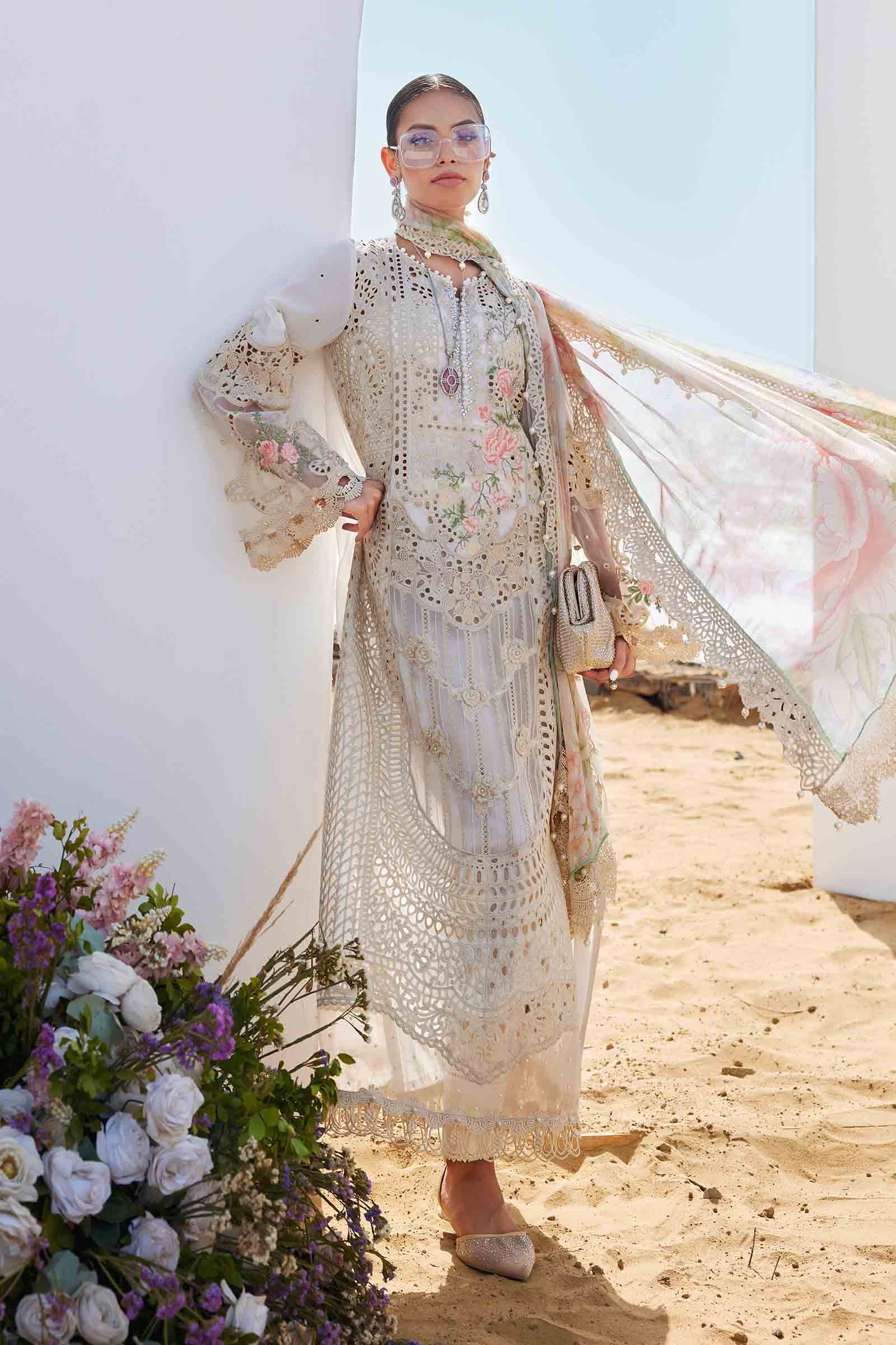 sachin and babi light blue dress Kerala Lehenga main image 1