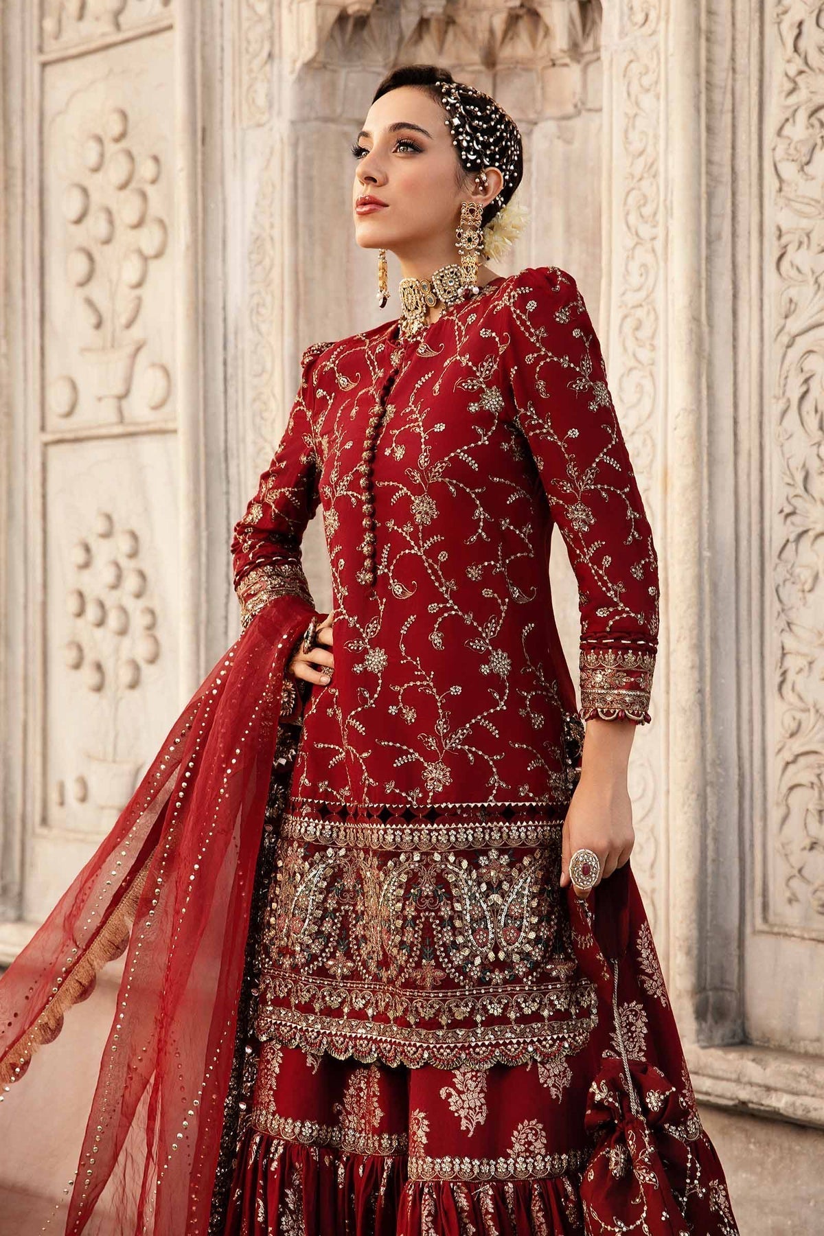 Maria B | Sateen Formals 24 | CST-807 - by - Libasekhas UK - Registered Vendor of : Maria B - 100% Original Designer Dresss