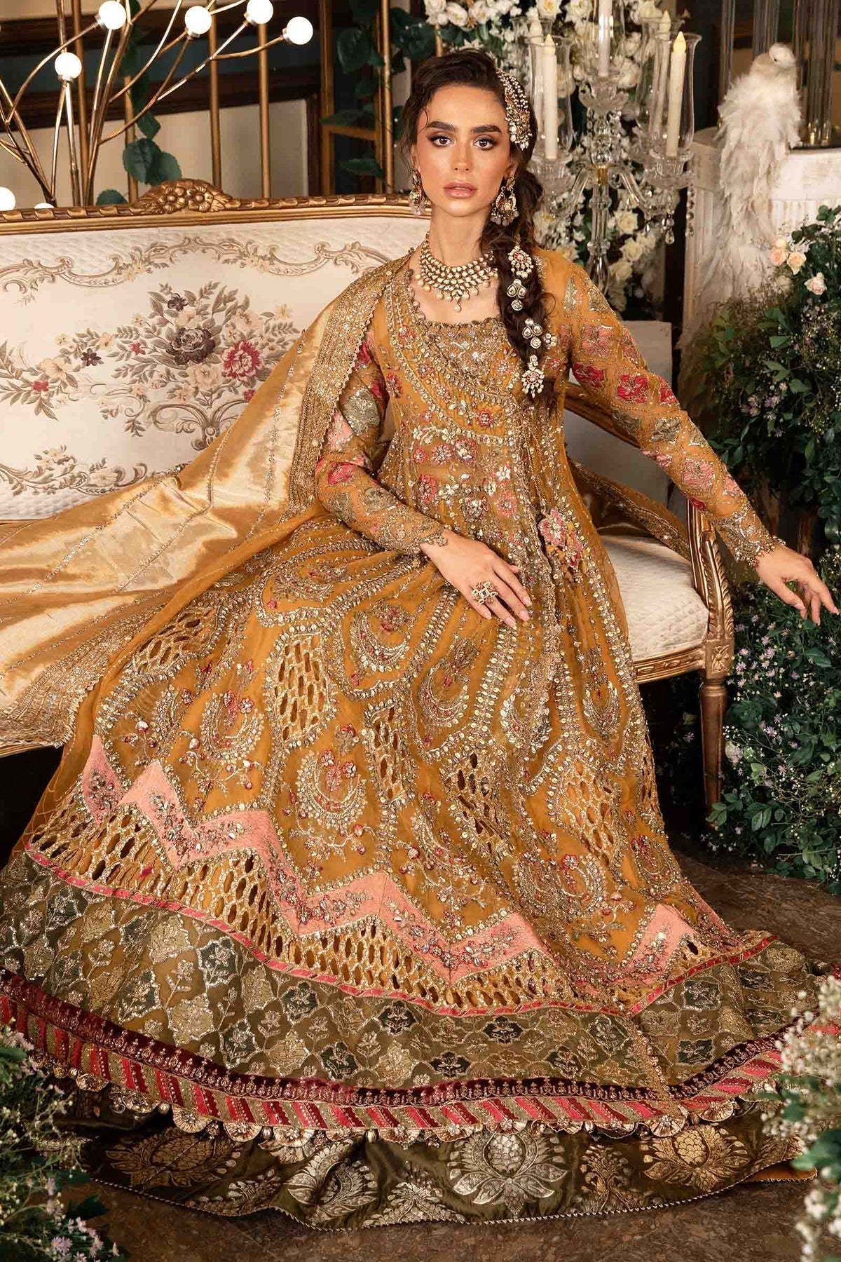 Maria B | Mbroidered Formals 24 | Organza Suit | BD-2907 - by - Libasekhas UK - Registered Vendor of : Maria B - 100% Original Designer Dresss