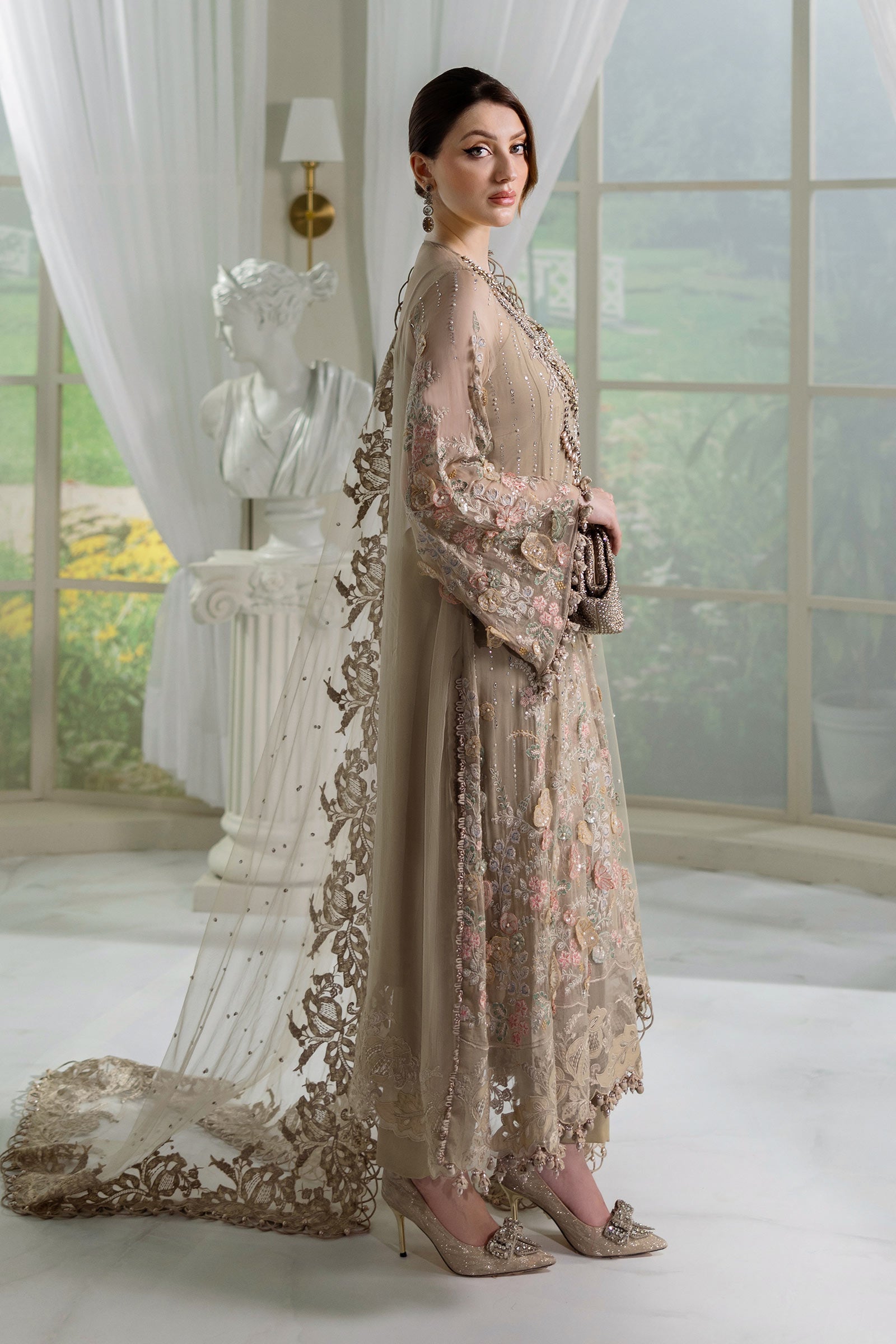 Maria B | Chiffon Formals 25 | MPC-25-107 - by Libasekhas UK - Registered Vendor of : Maria B - 100% Original Designer Dress