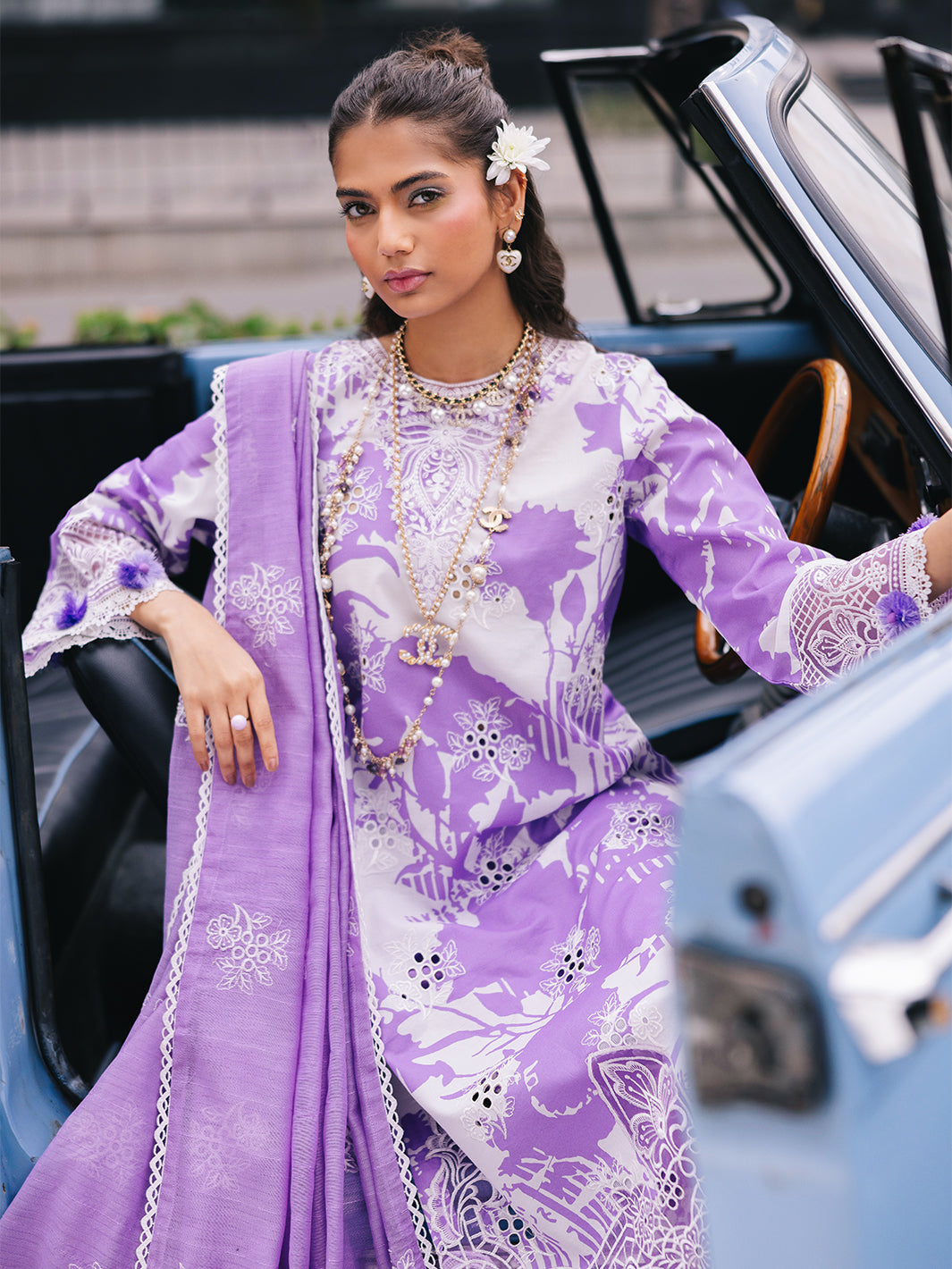 Mahnur | Broadway Luxury Lawn 25 | Viola - by - Libasekhas UK - Registered Vendor of : Mahnur - 100% Original Designer Dresss