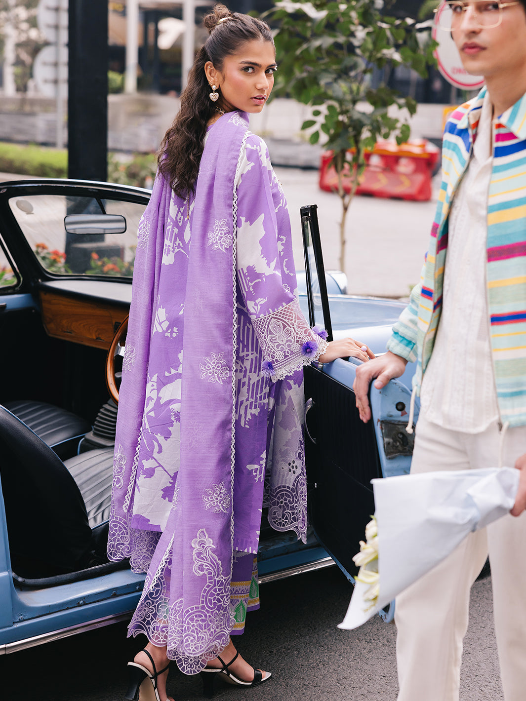 Mahnur | Broadway Luxury Lawn 25 | Viola - by - Libasekhas UK - Registered Vendor of : Mahnur - 100% Original Designer Dresss