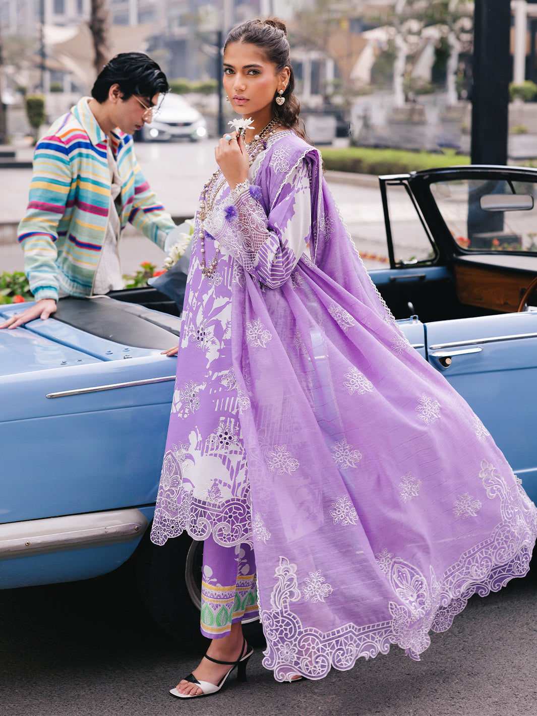Mahnur | Broadway Luxury Lawn 25 | Viola - by - Libasekhas UK - Registered Vendor of : Mahnur - 100% Original Designer Dresss