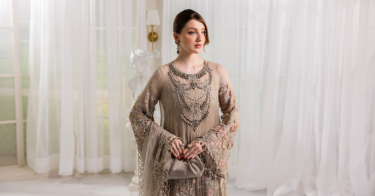 Maria B | Chiffon Formals 25 | MPC-25-107 - by Libasekhas UK - Registered Vendor of : Maria B - 100% Original Designer Dress