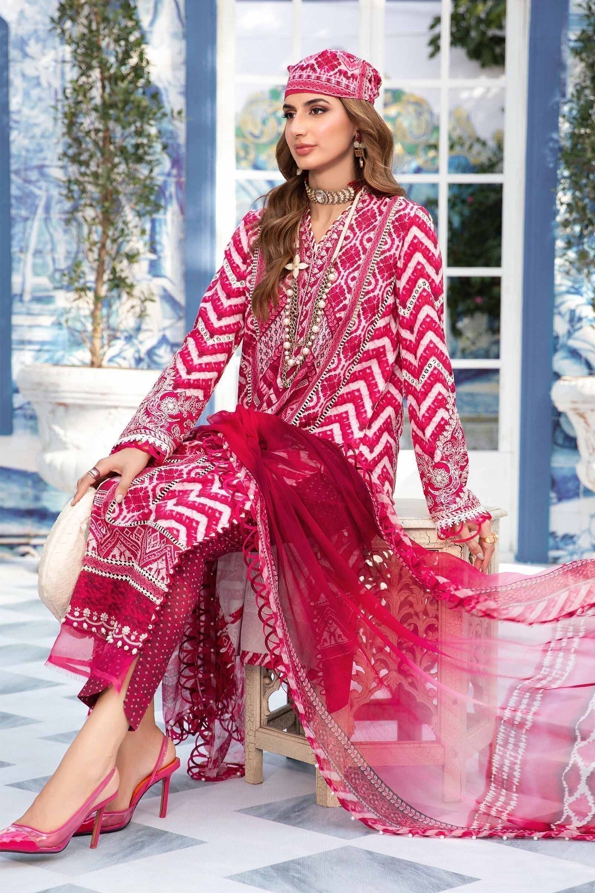 Maria.B | M Print Eid Edit | MPT-2208-A - by - Libasekhas UK - Registered Vendor of : Maria B - 100% Original Designer Dresss