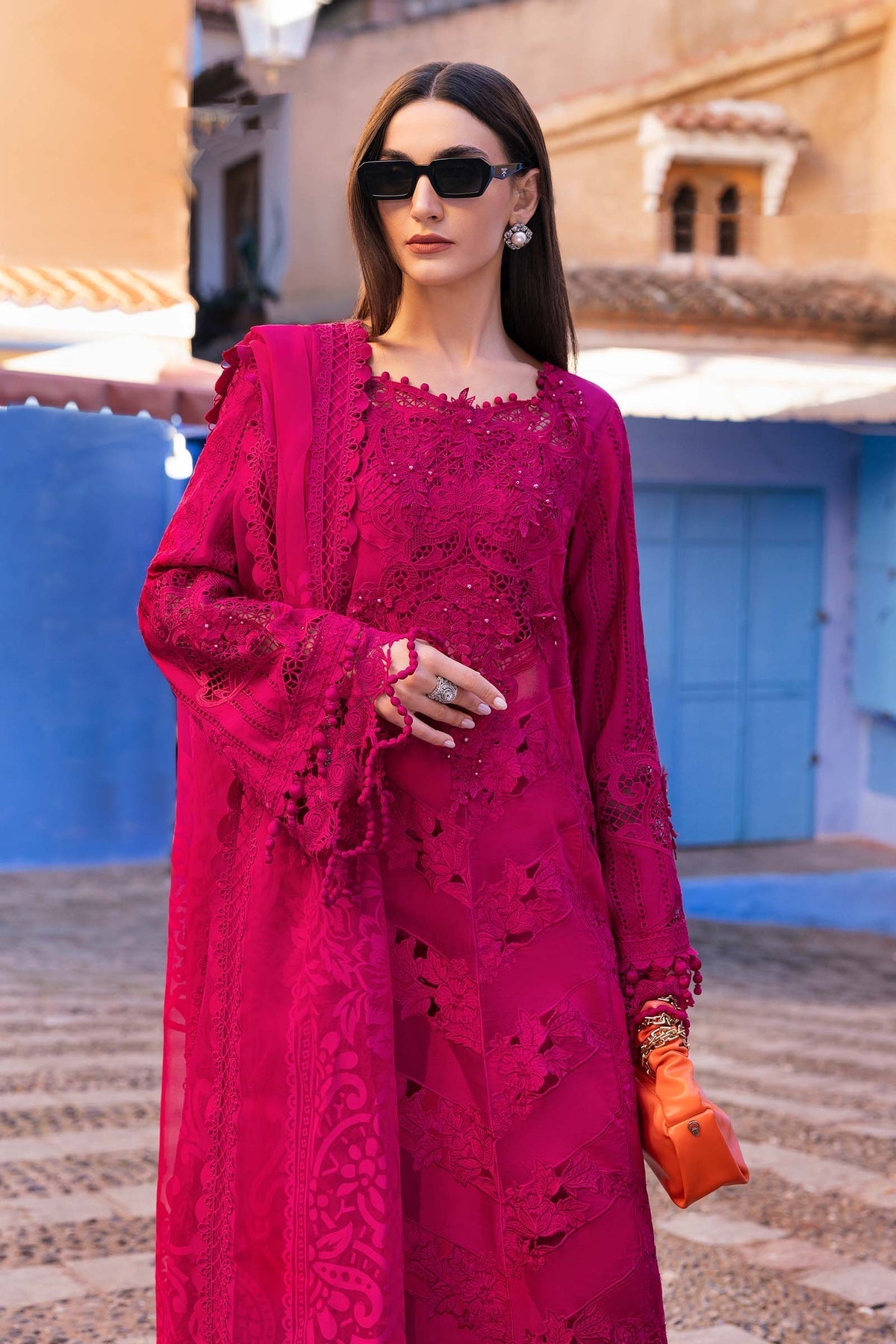 Maria B | Luxury Lawn 25 | D-2508-A - by - Libasekhas UK - Registered Vendor of : Maria B - 100% Original Designer Dresss