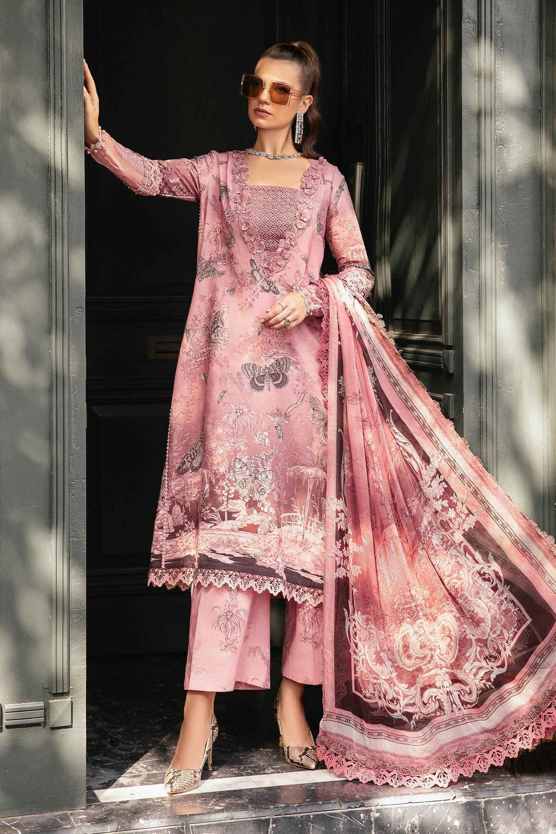 Maria B | M Prints Fall Edit 24 | MPT-2308-A - by - Libasekhas UK - Registered Vendor of : Maria B - 100% Original Designer Dresss