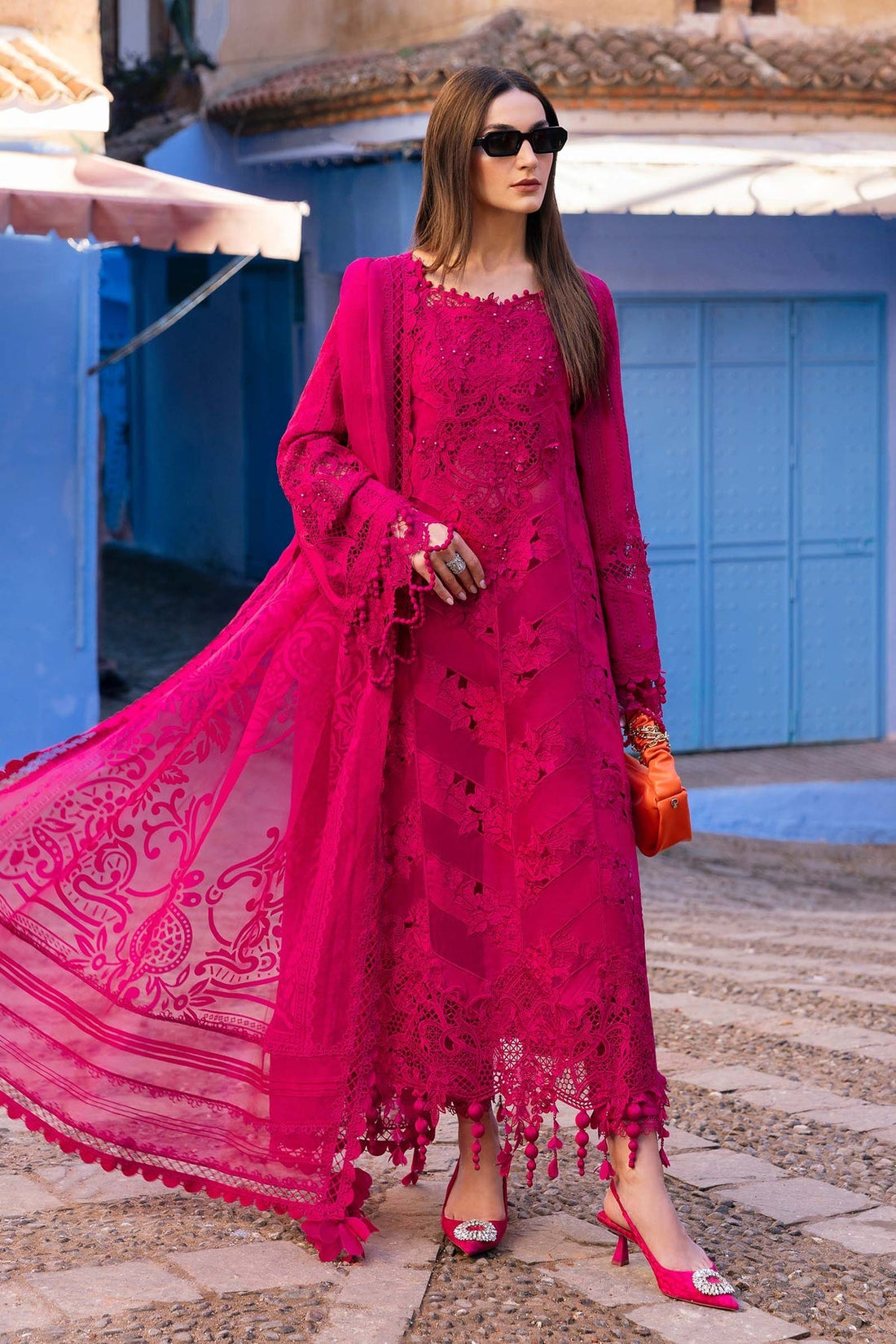 Maria B | Luxury Lawn 25 | D-2508-A - Ladies Clothes -  Libasekhas