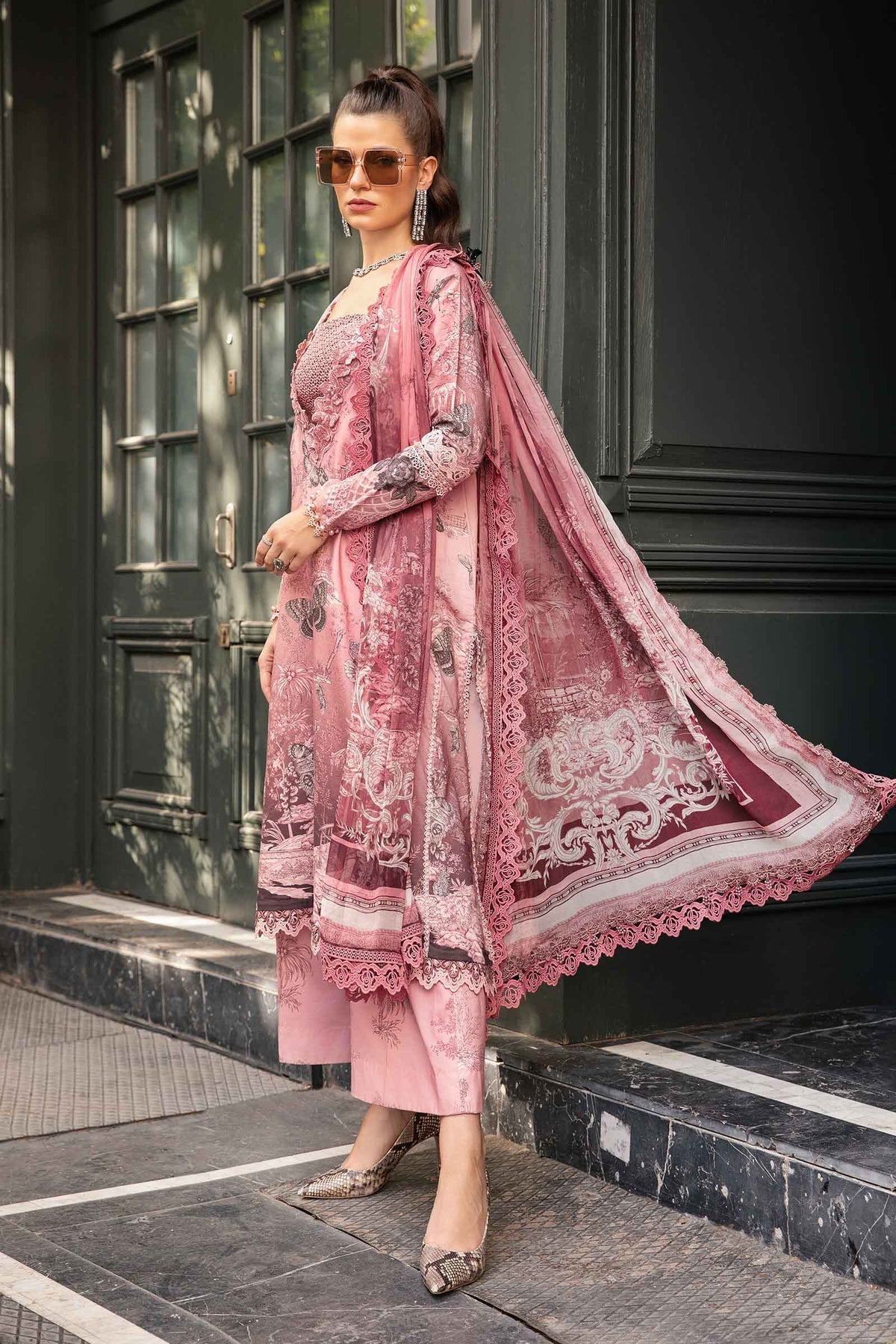 Maria B | M Prints Fall Edit 24 | MPT-2308-A - by - Libasekhas UK - Registered Vendor of : Maria B - 100% Original Designer Dresss