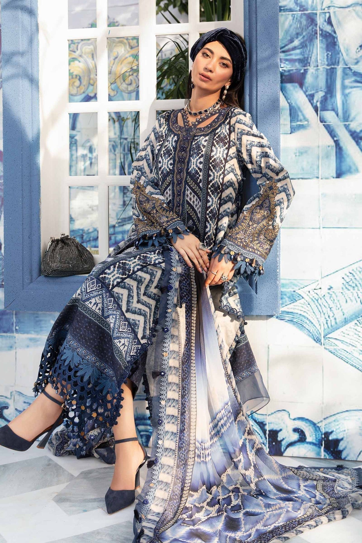 Maria.B | M Print Eid Edit | MPT-2208-B - by - Libasekhas UK - Registered Vendor of : Maria B - 100% Original Designer Dresss