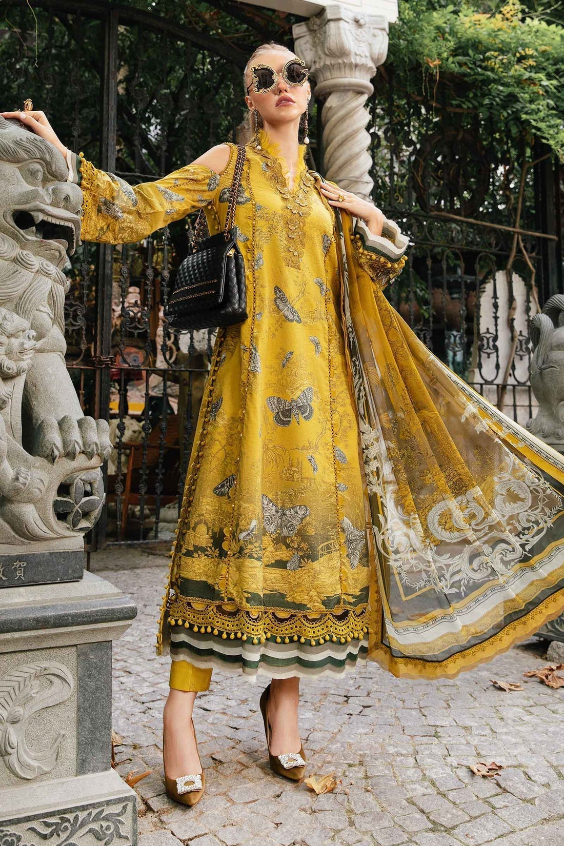Maria B | M Prints Fall Edit 24 | MPT-2308-B - by - Libasekhas UK - Registered Vendor of : Maria B - 100% Original Designer Dresss
