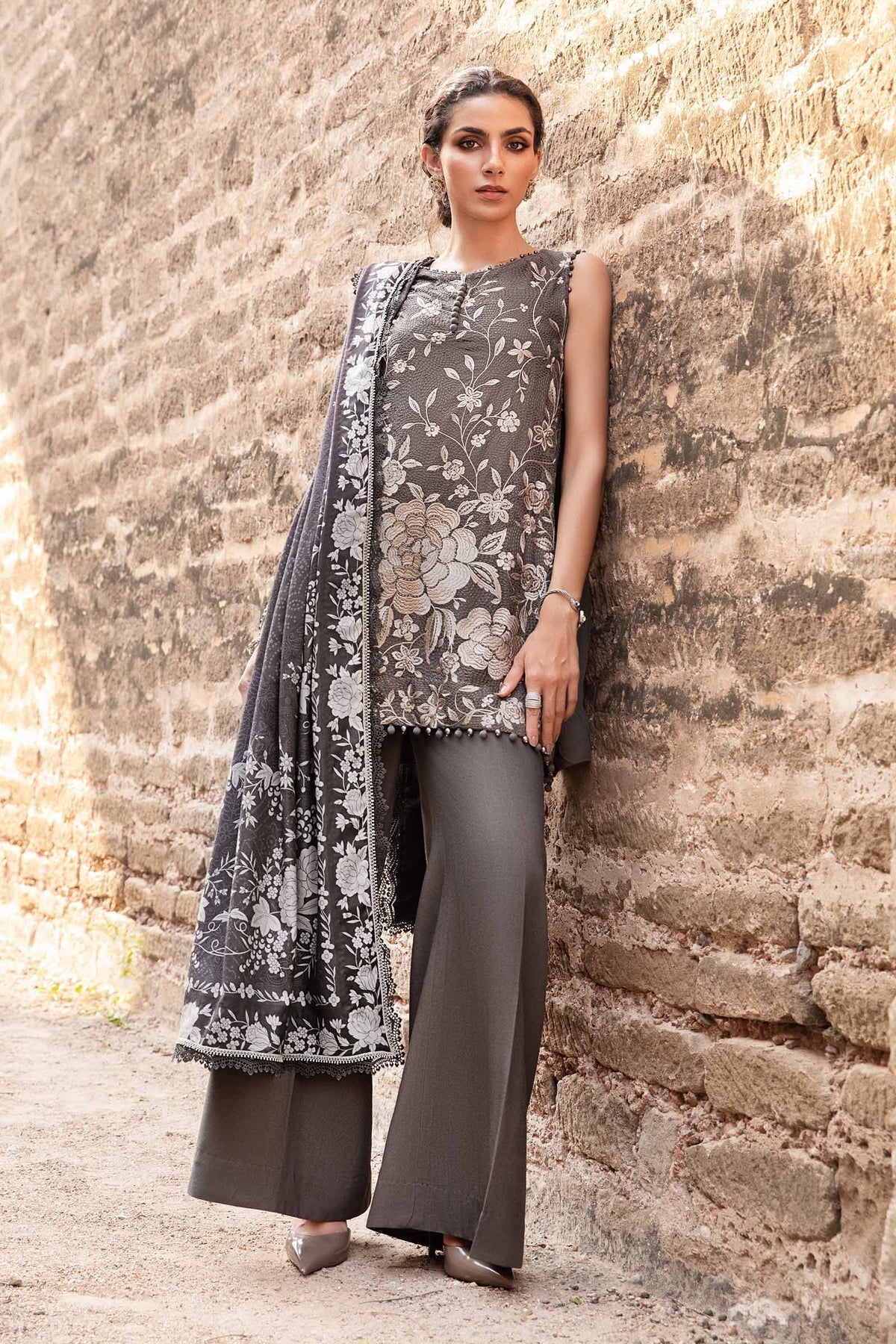 Maria B | M Prints Winter 24 | MPT-2408-B - by - Libasekhas UK - Registered Vendor of : Maria B - 100% Original Designer Dresss
