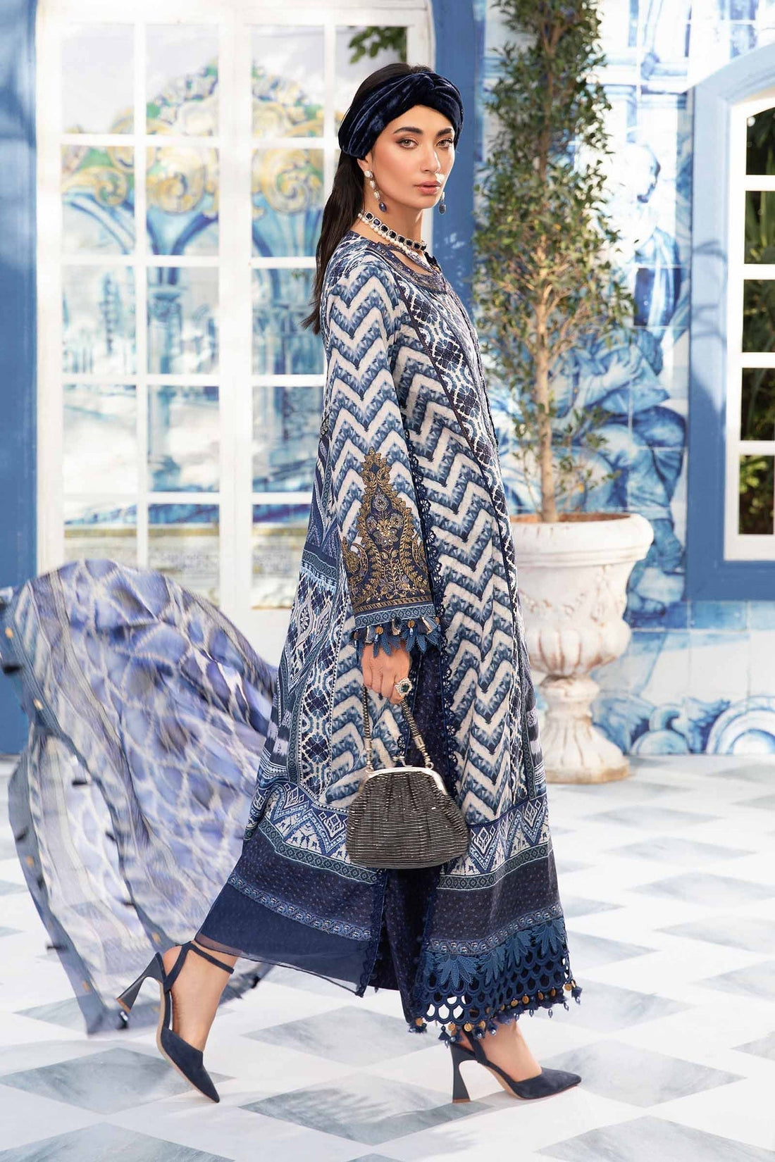 Maria.B | M Print Eid Edit | MPT-2208-B - by - Libasekhas UK - Registered Vendor of : Maria B - 100% Original Designer Dresss