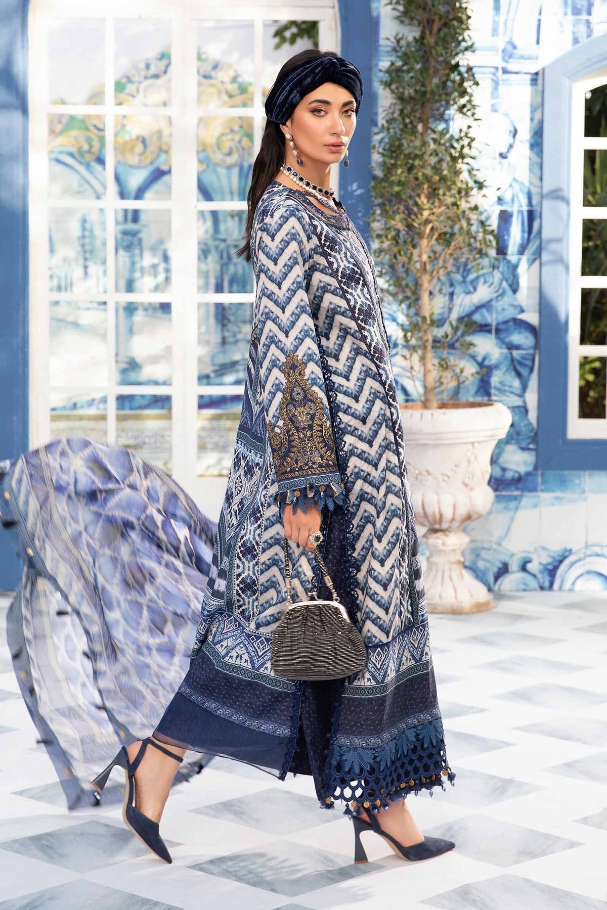 Maria.B | M Print Eid Edit | MPT-2208-B - by - Libasekhas UK - Registered Vendor of : Maria B - 100% Original Designer Dresss