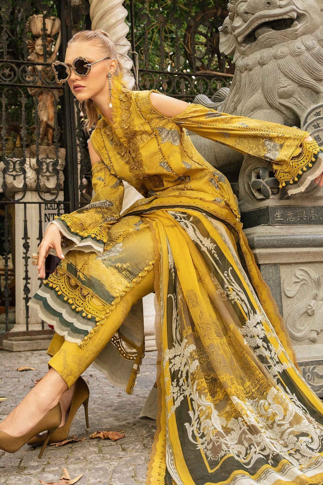 Maria B | M Prints Fall Edit 24 | MPT-2308-B - by - Libasekhas UK - Registered Vendor of : Maria B - 100% Original Designer Dresss