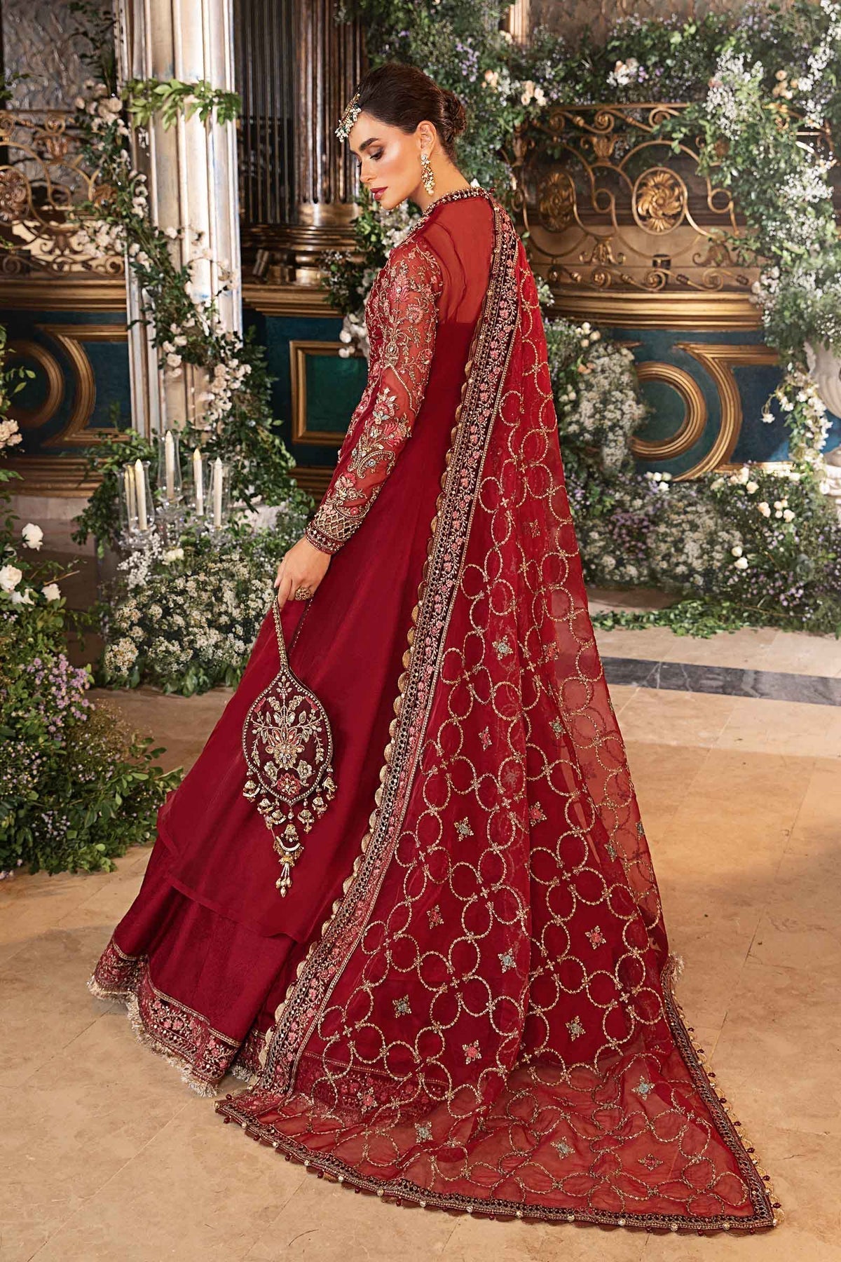 Maria B | Mbroidered Formals 24 | Organza Suit | BD-2908 - by - Libasekhas UK - Registered Vendor of : Maria B - 100% Original Designer Dresss