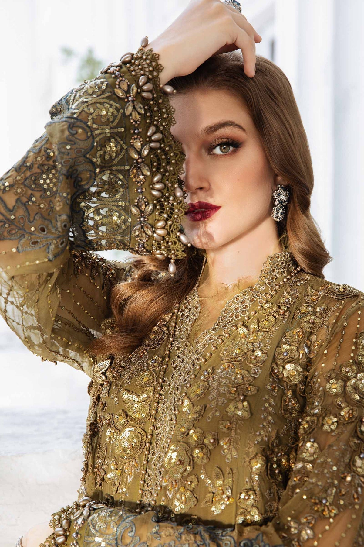 Maria B | Chiffon Formals 24 | Chiffon Suit | MPC-24-108 - by - Libasekhas UK - Registered Vendor of : Maria B - 100% Original Designer Dresss