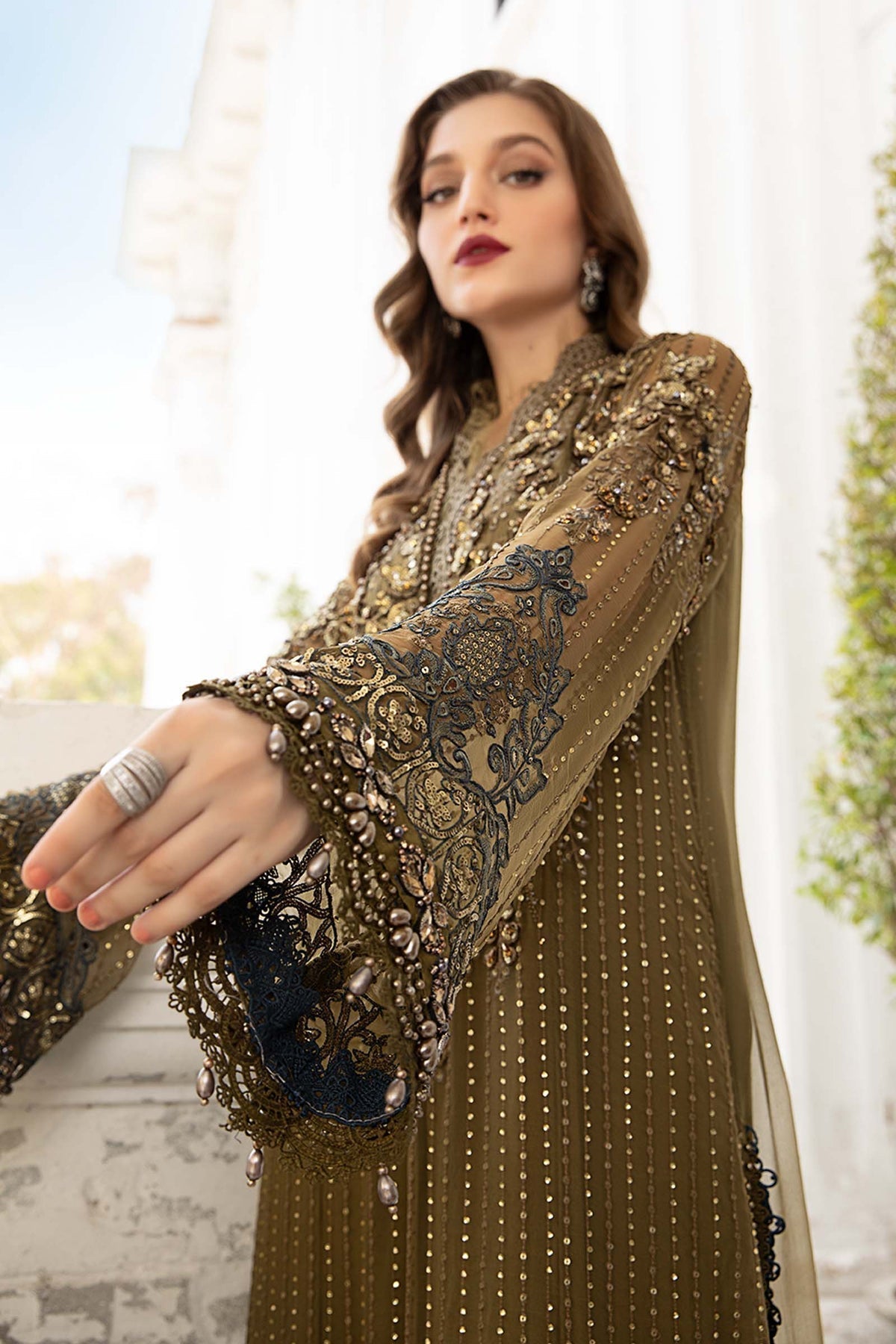 Maria B | Chiffon Formals 24 | Chiffon Suit | MPC-24-108 - by - Libasekhas UK - Registered Vendor of : Maria B - 100% Original Designer Dresss