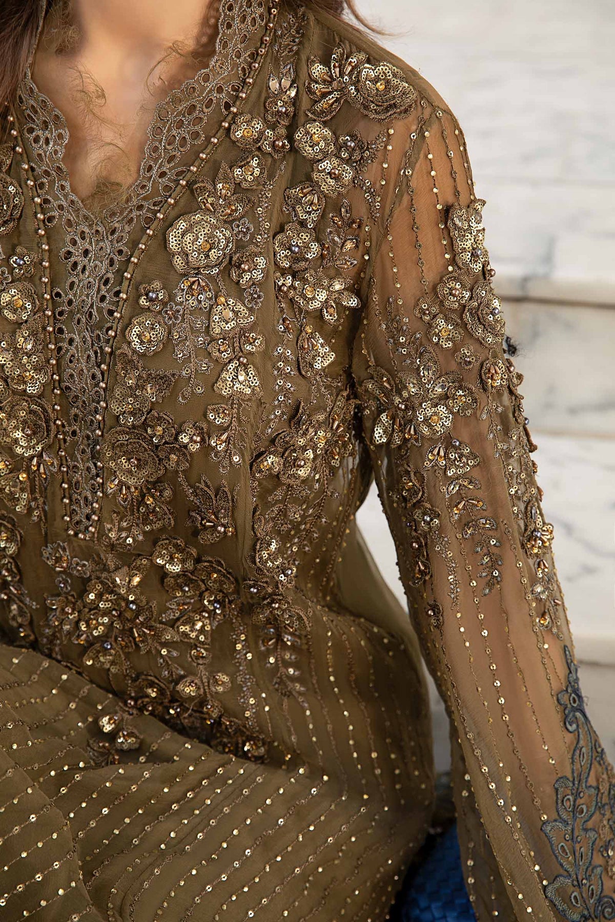Maria B | Chiffon Formals 24 | Chiffon Suit | MPC-24-108 - by - Libasekhas UK - Registered Vendor of : Maria B - 100% Original Designer Dresss