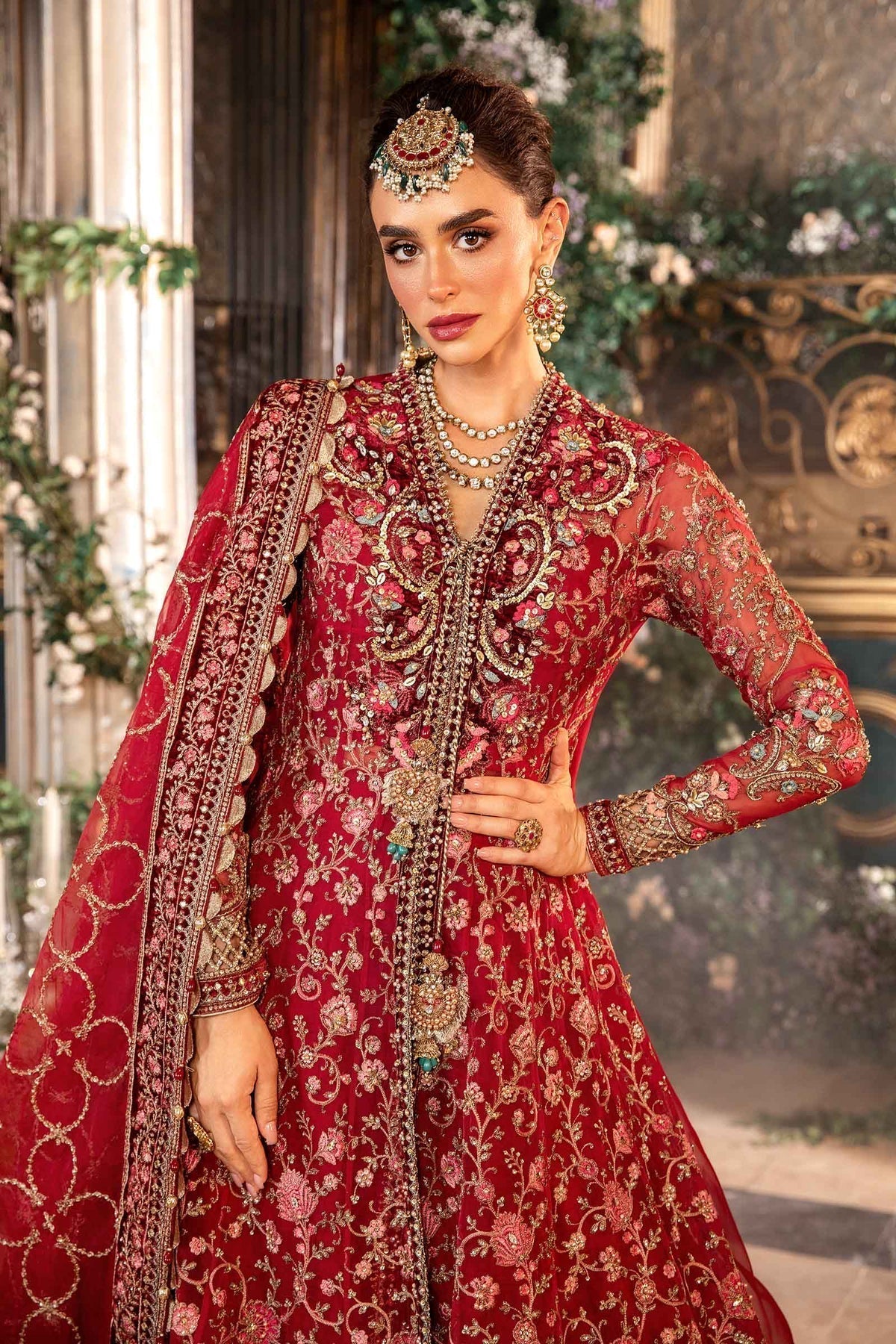 Maria B | Mbroidered Formals 24 | Organza Suit | BD-2908 - by - Libasekhas UK - Registered Vendor of : Maria B - 100% Original Designer Dresss