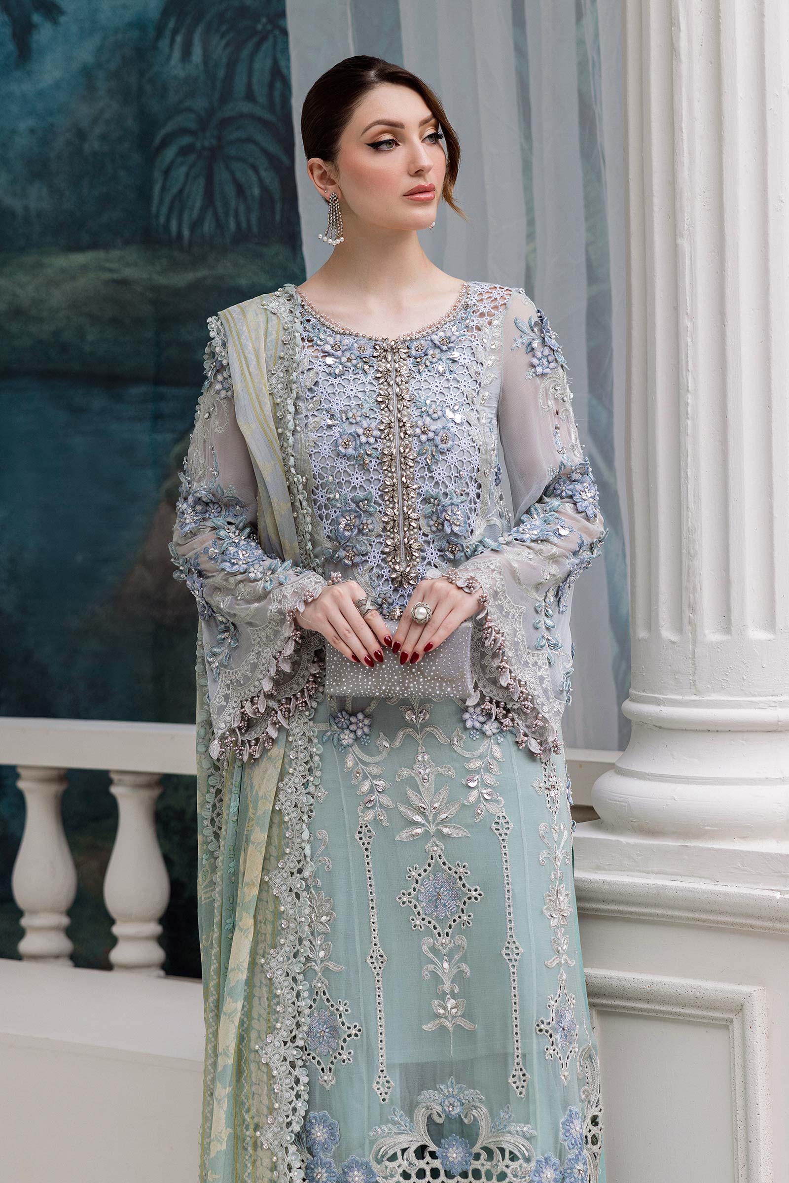 Maria B | Chiffon Formals 25 | MPC-25-108 - by Libasekhas UK - Registered Vendor of : Maria B - 100% Original Designer Dress