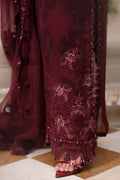 Maria b | Chiffon Formals 26 | MPC-26-108-Burgundy - by Libasekhas UK - Registered Vendor of : Maria B - 100% Original Designer Dress