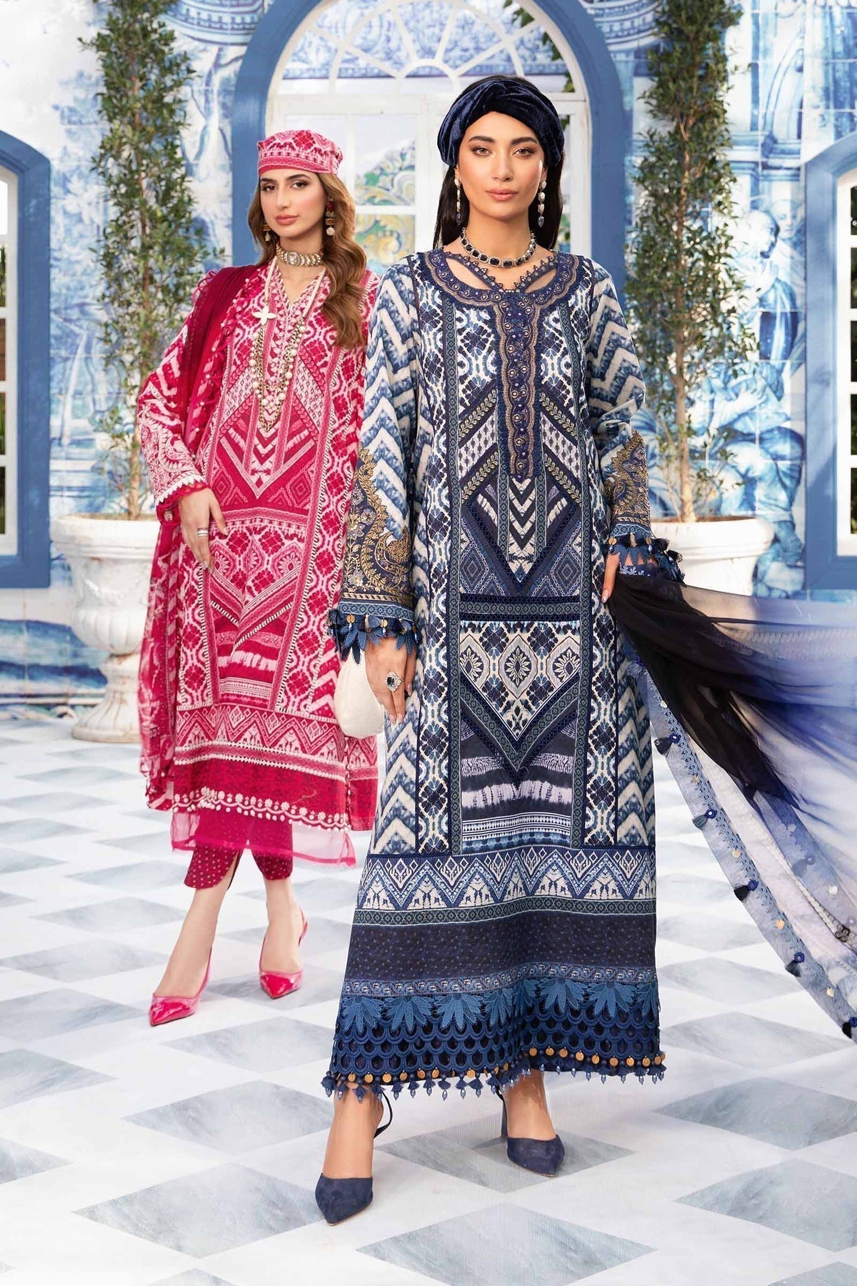 Maria.B | M Print Eid Edit | MPT-2208-B - by - Libasekhas UK - Registered Vendor of : Maria B - 100% Original Designer Dresss