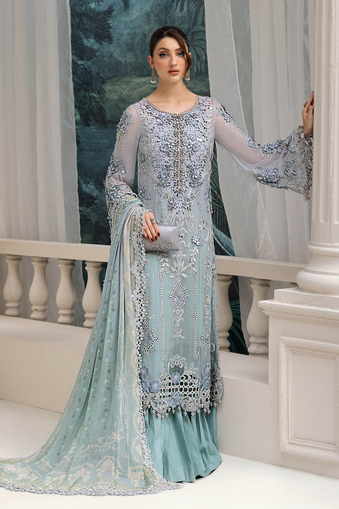 Maria B | Chiffon Formals 25 | MPC-25-108 - by Libasekhas UK - Registered Vendor of : Maria B - 100% Original Designer Dress