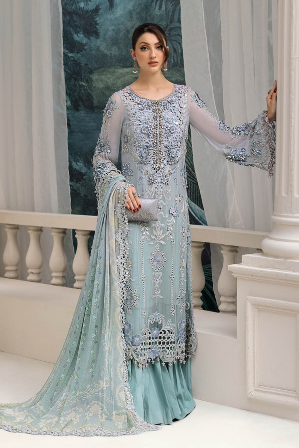 Maria B | Chiffon Formals 25 | MPC-25-108 - by Libasekhas UK - Registered Vendor of : Maria B - 100% Original Designer Dress